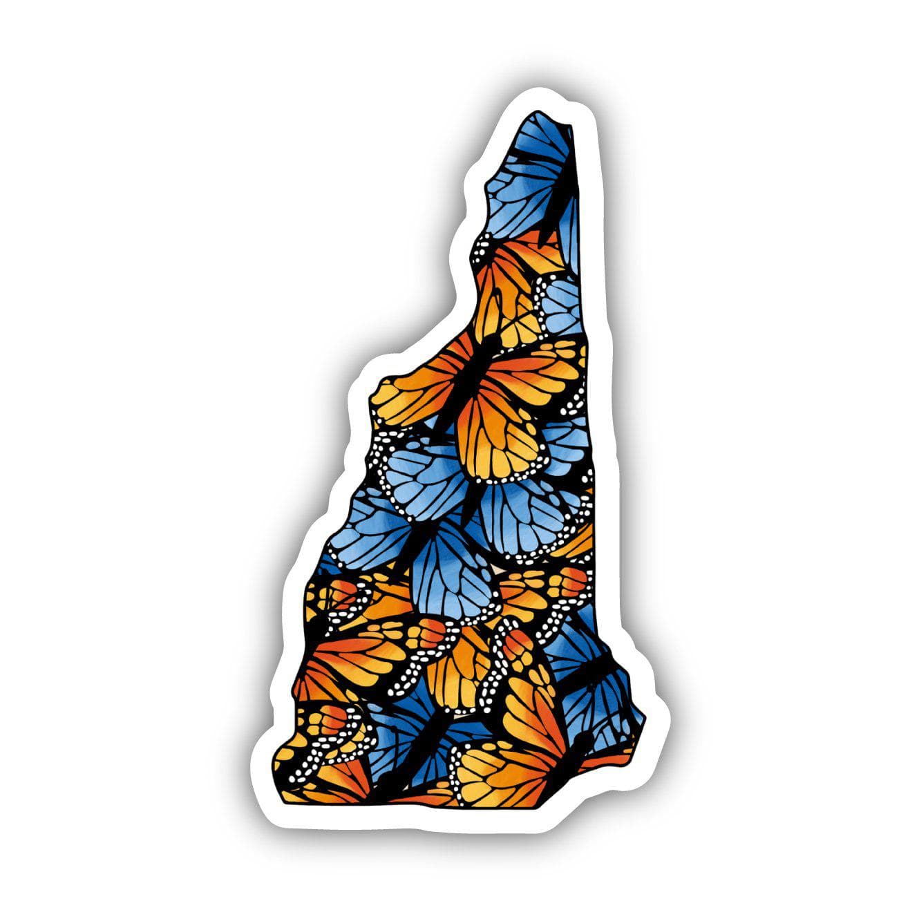  New Hampshire Butterfly Pattern Sticker、mySite、elrpsem3k