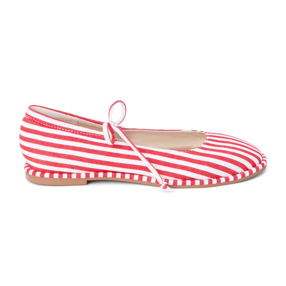 Gerry Striped Mary Jane Ballet Flats、mySite、gtrtttuynbv