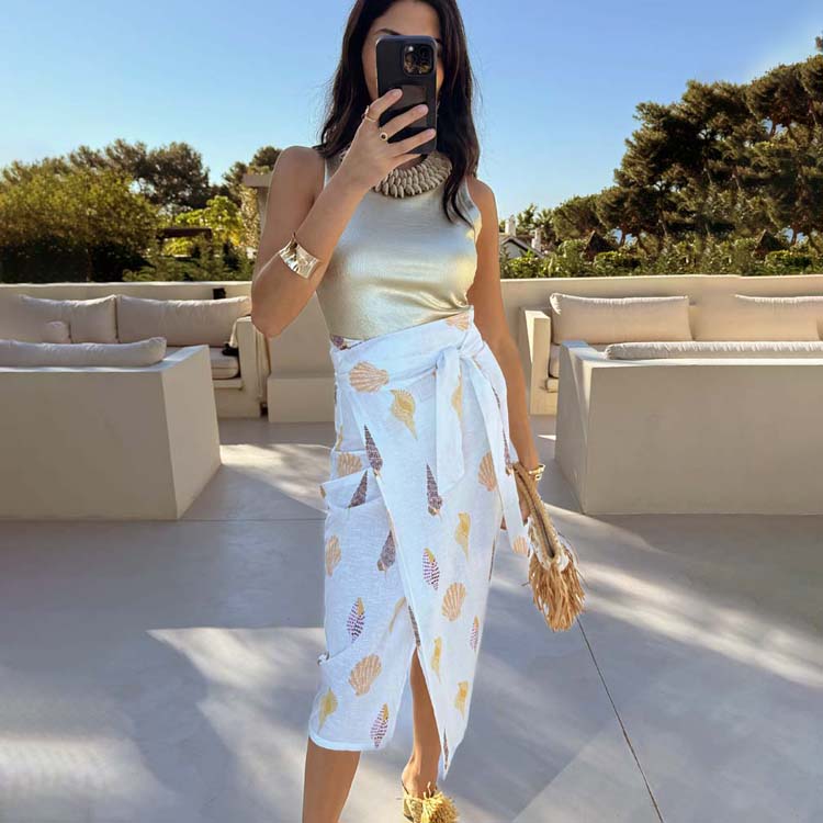 Shells Jaspre Wrap Skirt、mySite、solidvoid