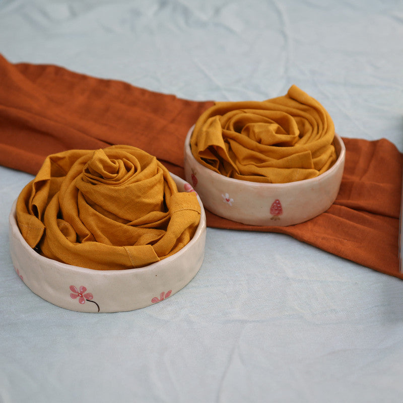 Pure Linen Table Napkins | Set of 6 | Golden Yellow、mySite、camillekostekn