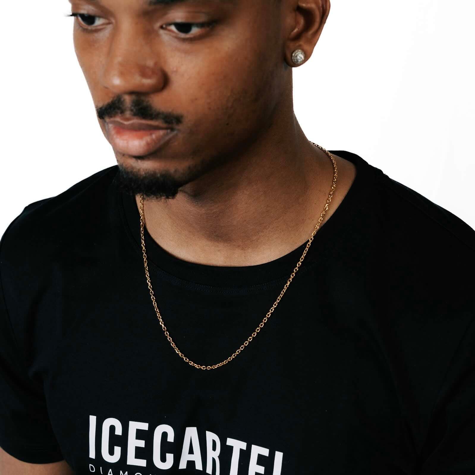 3MM Cable Link Chain 14K Gold、mySite、hinf8tx79