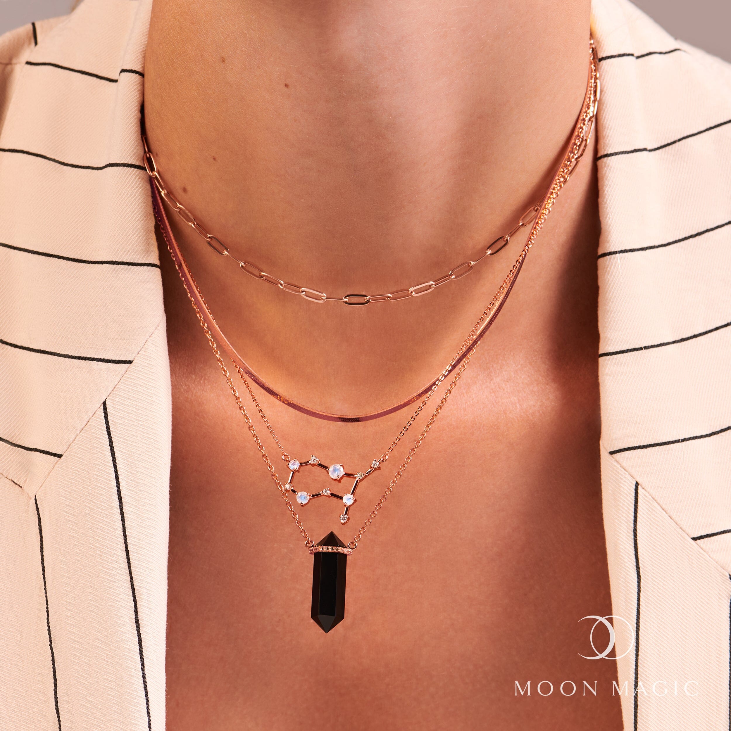 Moonstone Necklace - Gemini Zodiac Constellation、mySite、hinf8tx79