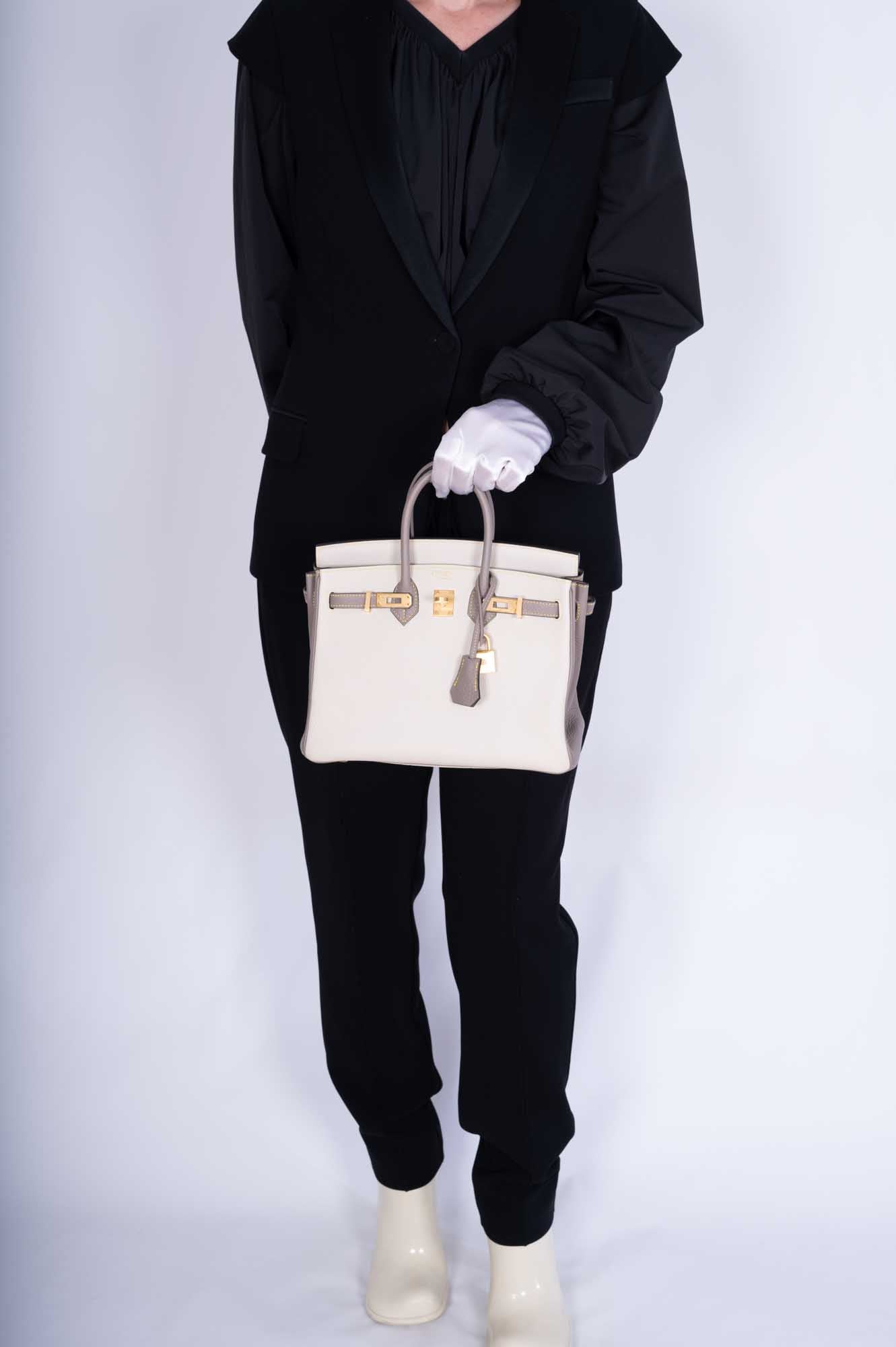 Hermès Birkin 25 HSS Craie, Gris Asphalt Togo, Yellow Stitching Gold Hardware、mySite、garminoutage.com