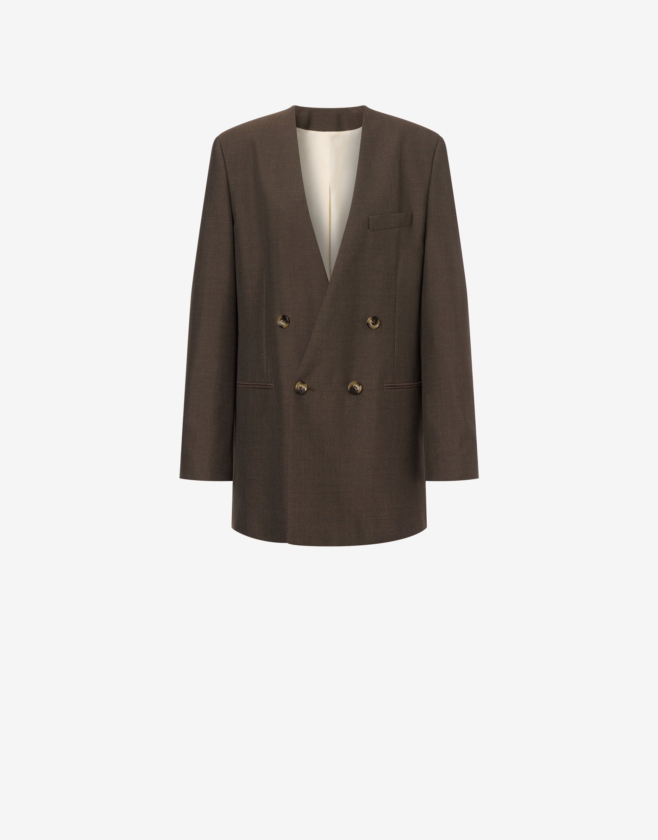 Giacca doppiopetto in fresco di misto lana、mySite、aoinhome