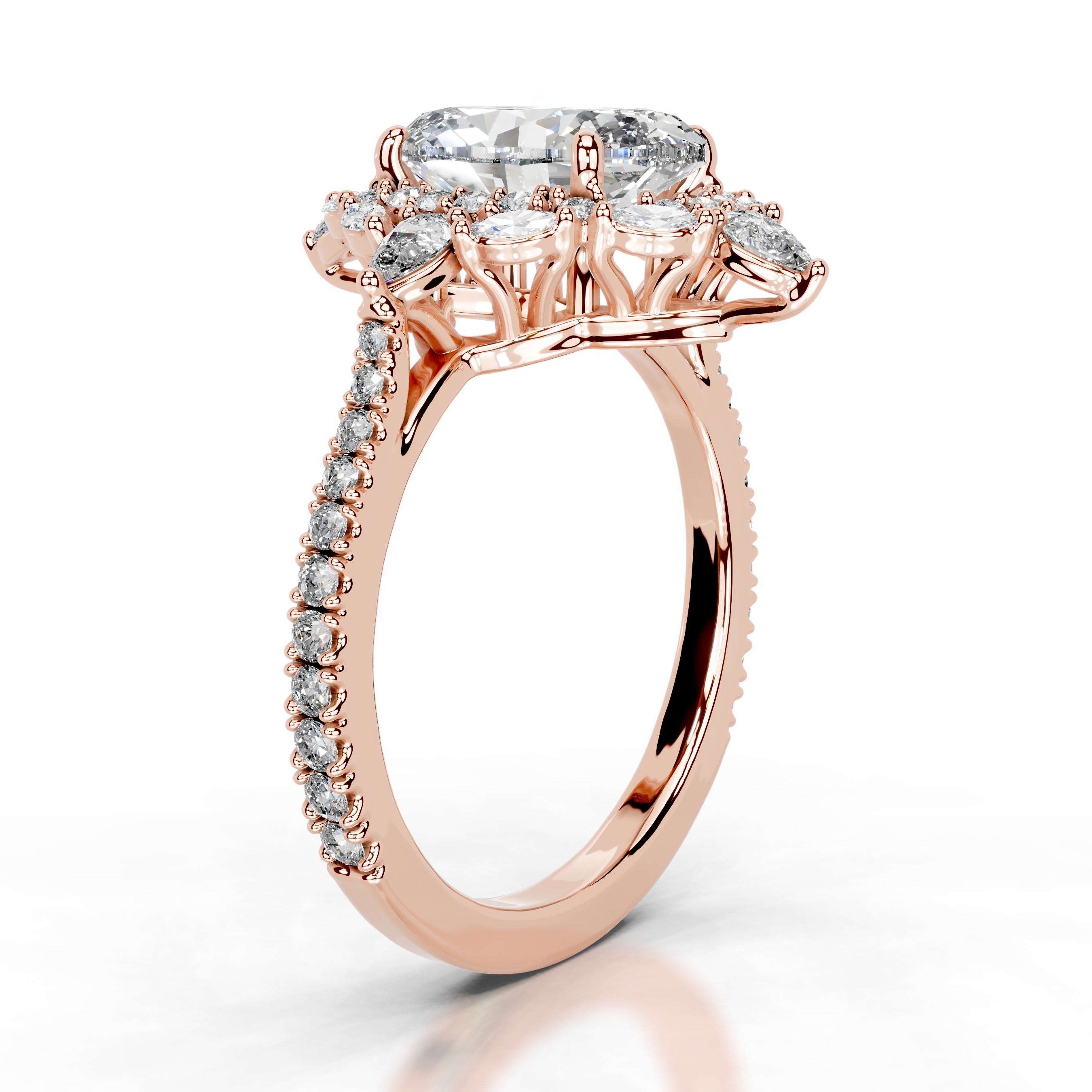 Augustina Diamond Engagement Ring - 14K Rose Gold、mySite、hinf8tx79