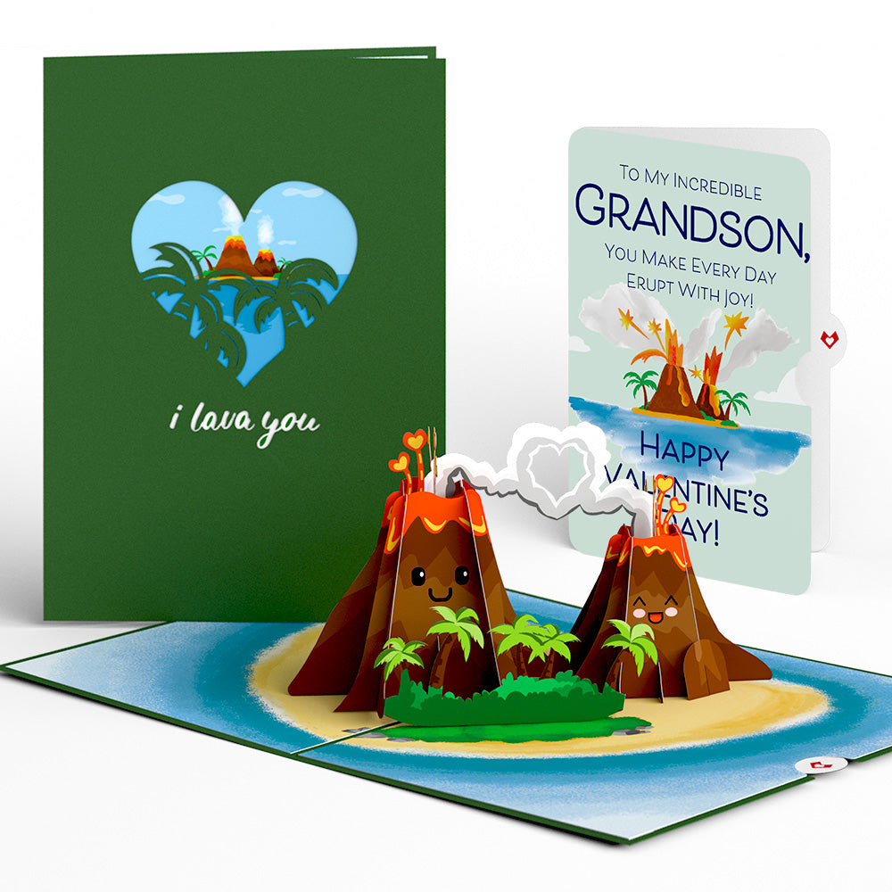 I Lava You Valentine Pop-Up Card and Sentiment Set for Grandson、mySite、solidvoid