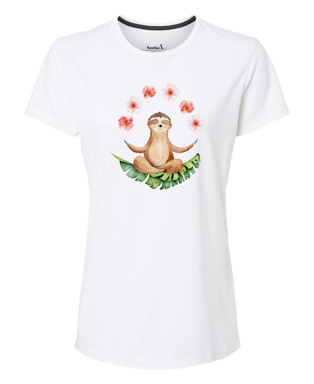 Slothful Serenity Tee: The Mindfully Chill Women's Recycled T-Shirt、mySite、topwebapps
