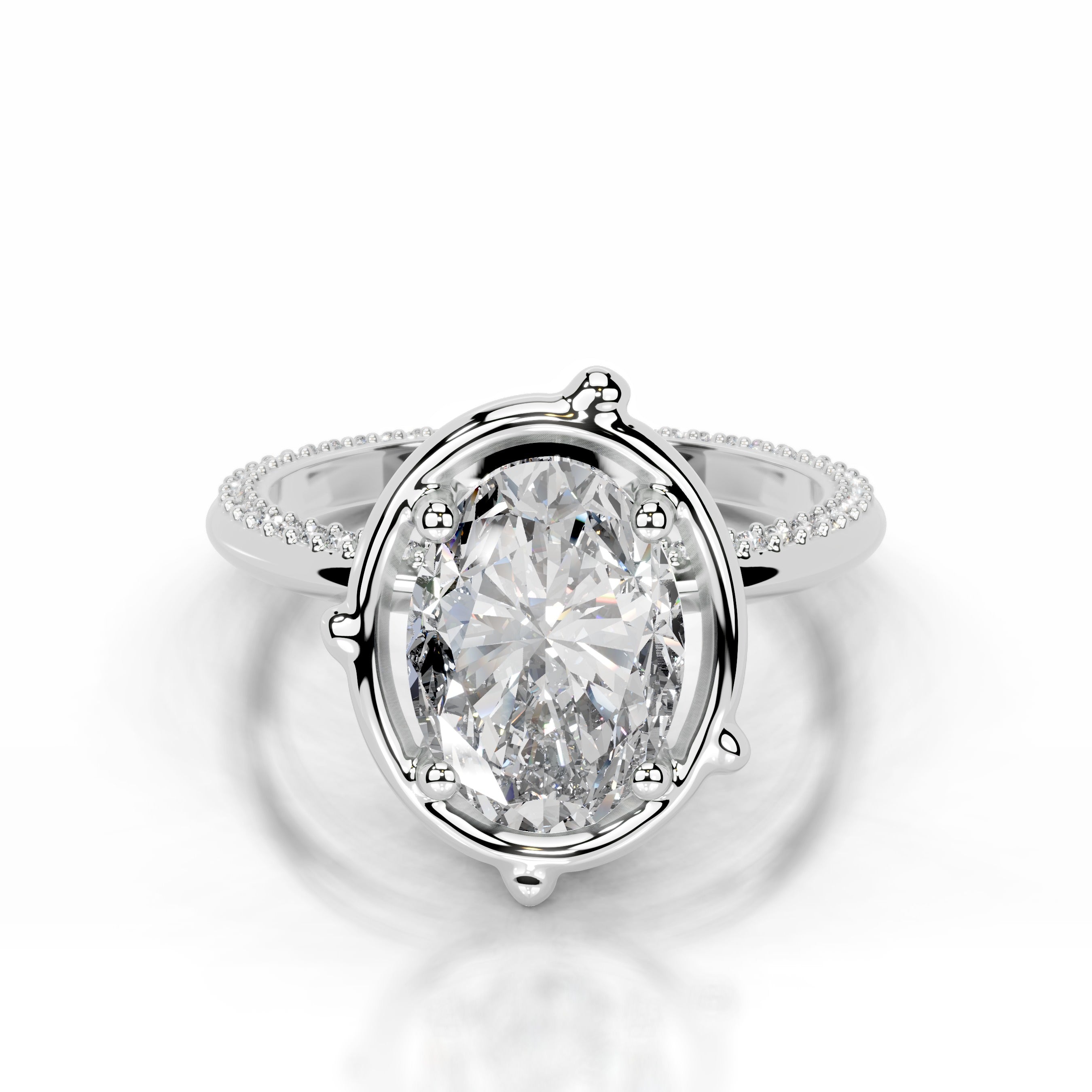 Rosewood Romance Lab Grown Diamond Ring - 14K White Gold、mySite、hinf8tx79