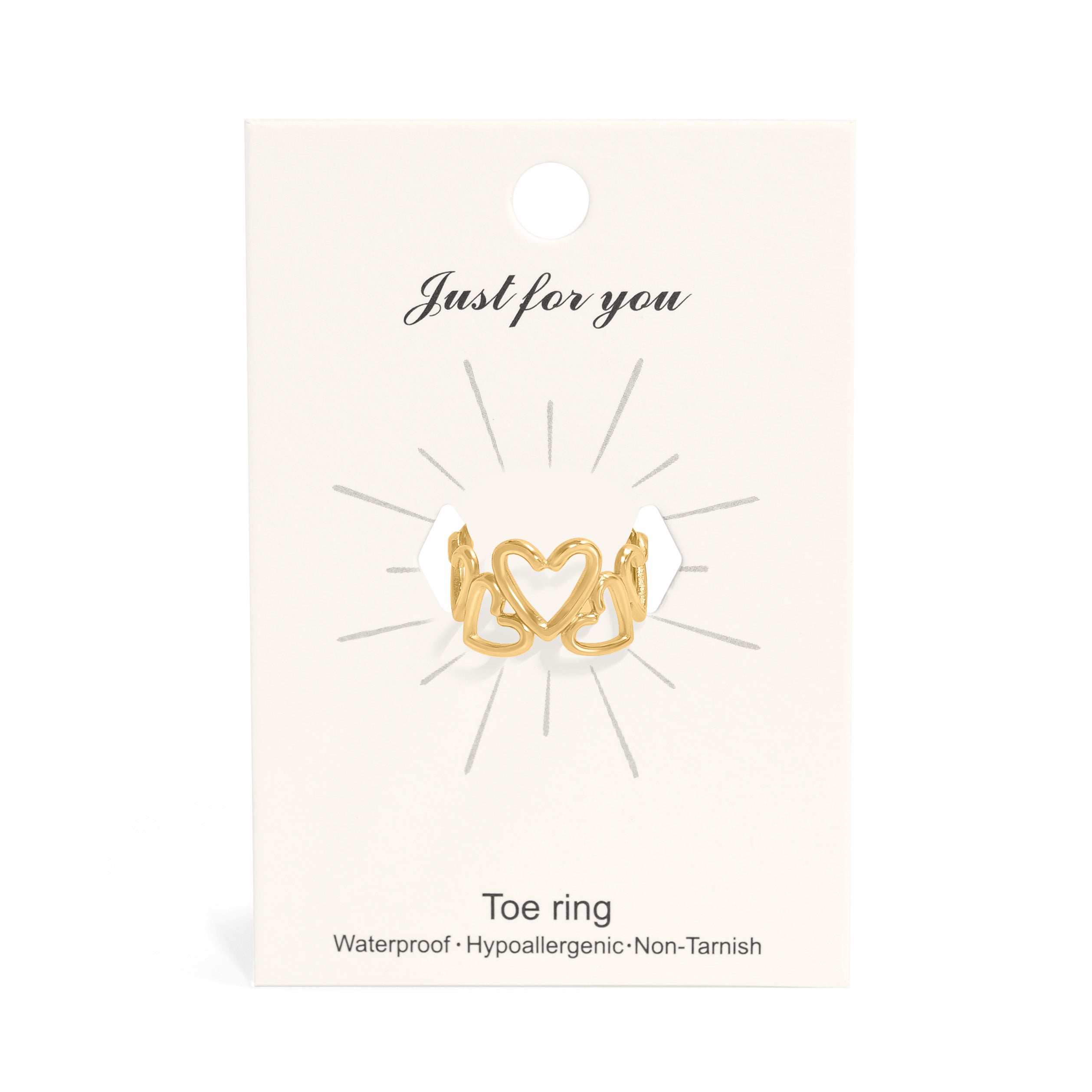 18K Gold PVD Stainless Steel Heart Toe Ring / KSS0011、mySite、dreamappss