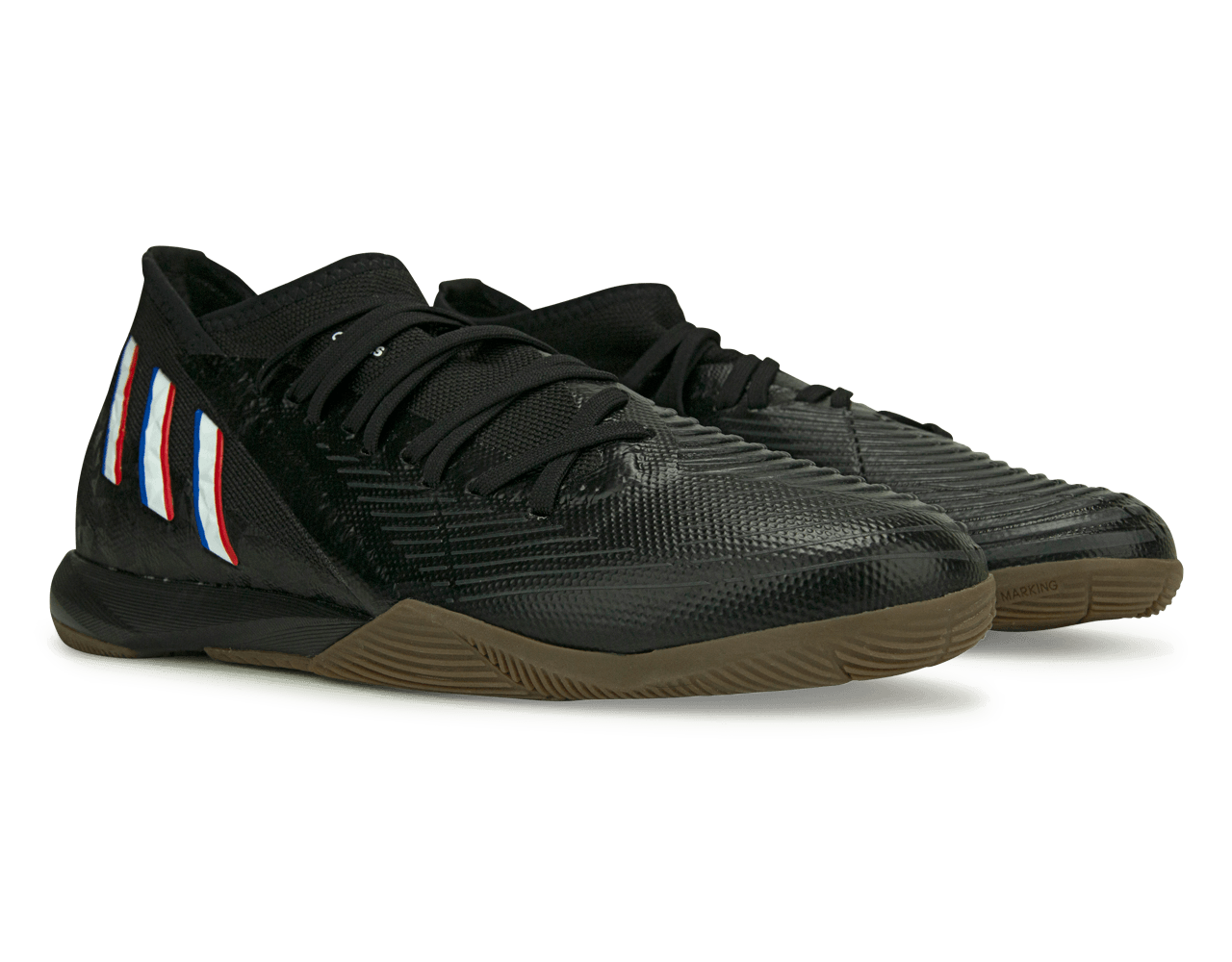 adidas Men's Predator Edge.3 Indoor Soccer Shoes Black/White、mySite、noshort