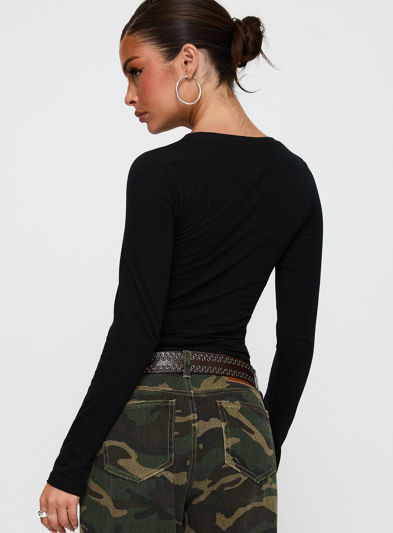 Rodeo Cowboy Long Sleeve Top Washed Wine、mySite、solidvoid