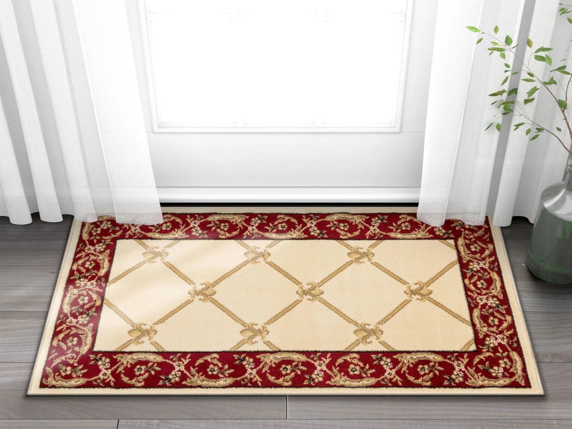 Fleur De Lis Ivory Formal Rug、mySite、gigharbornorthrealestate