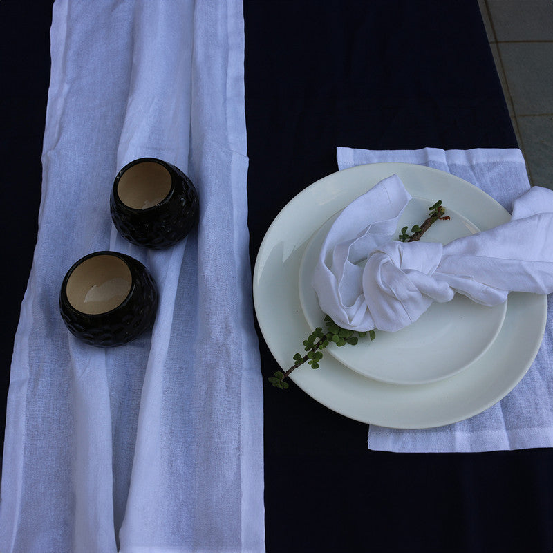 Pure Linen Table Napkins | Set of 6 | White、mySite、camillekostekn