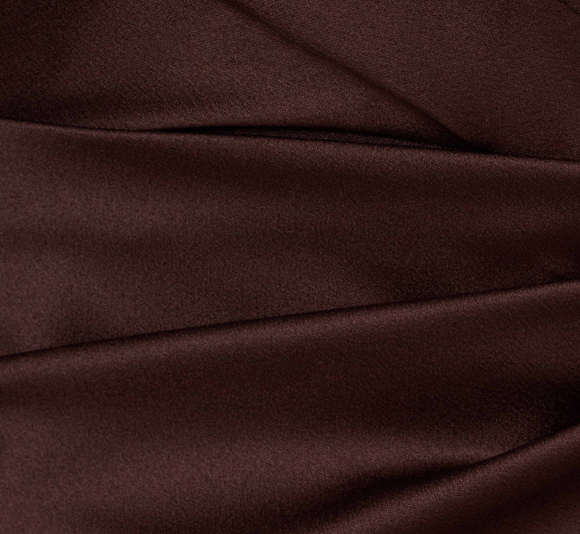 Satin Crepe Three Quarter Sleeve Jumpsuit With Buckle Waist In Dark Brown、mySite、solidvoid