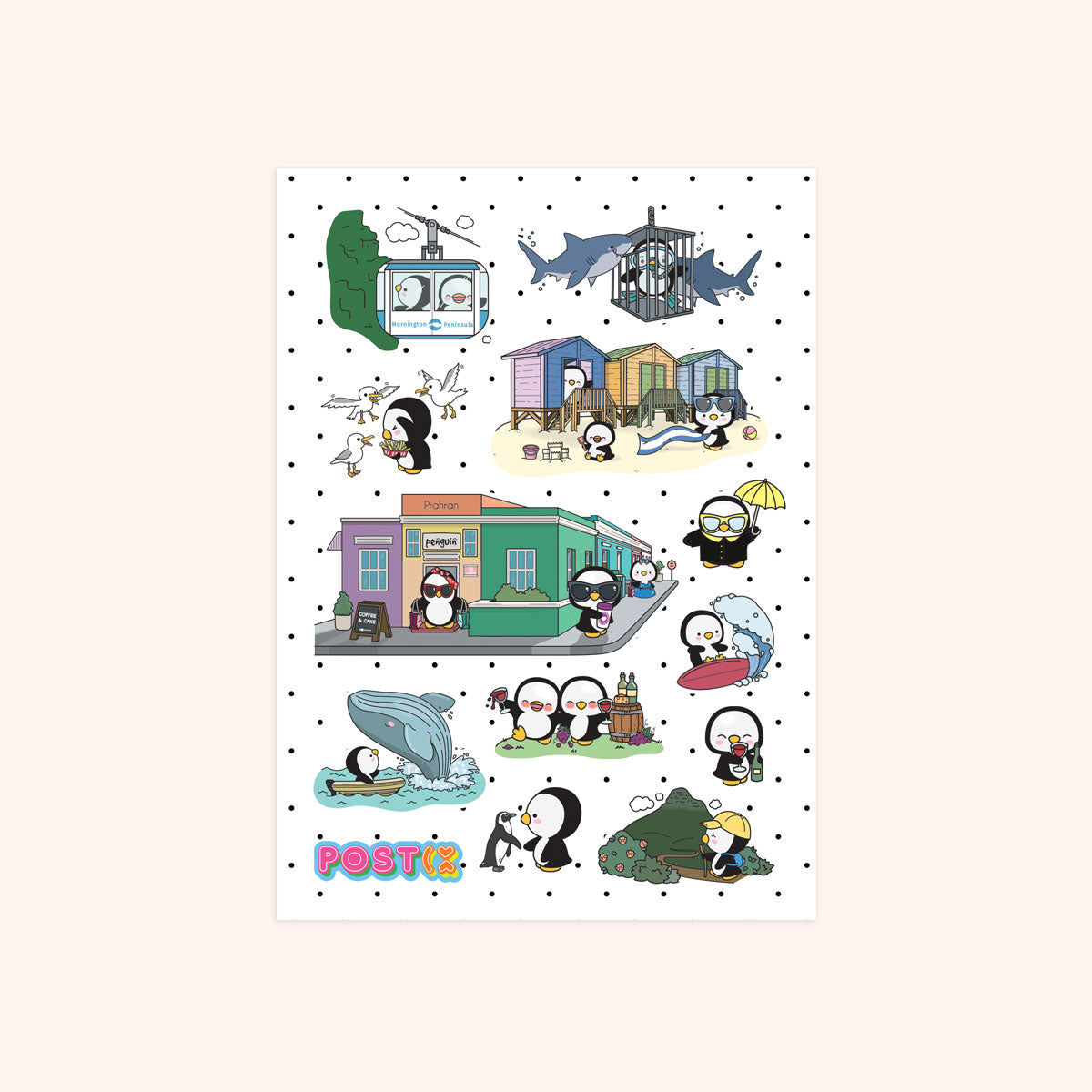  Phillip Island Penguins Sticker Sheet、mySite、ghnorth