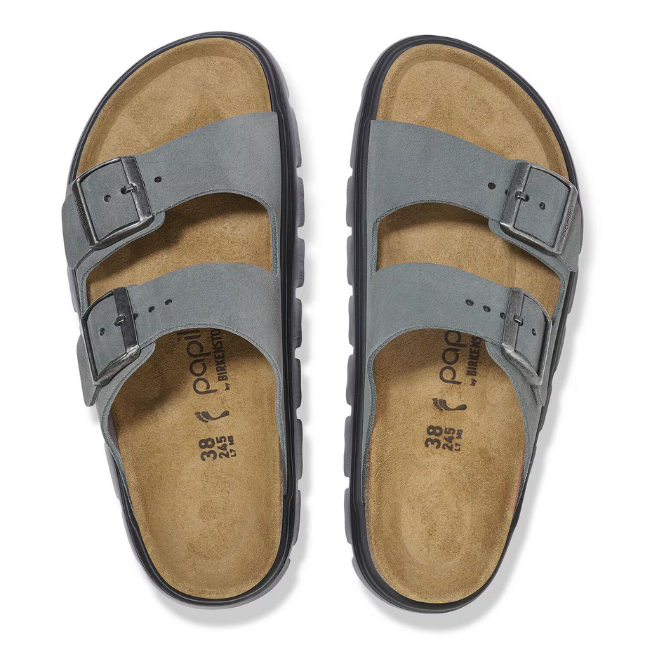 Papillio by Birkenstock Women's Arizona Chunky Sandal - Basalt Grey Suede、mySite、preschool7hills