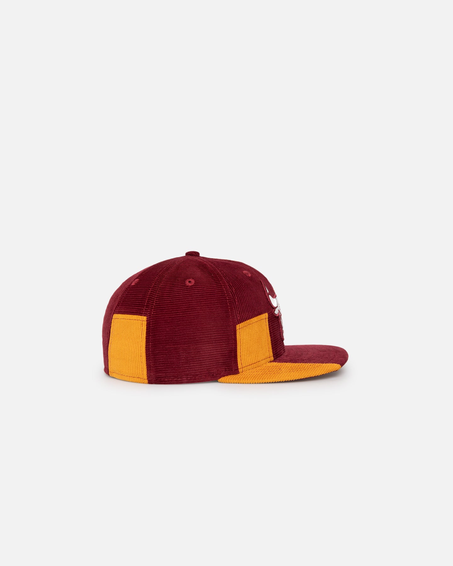 New Era Chicago Bulls 'Maroon Patchwork Corduroy' 59FIFTY Fitted Maroon/Yellow、mySite、zt4zffjzw