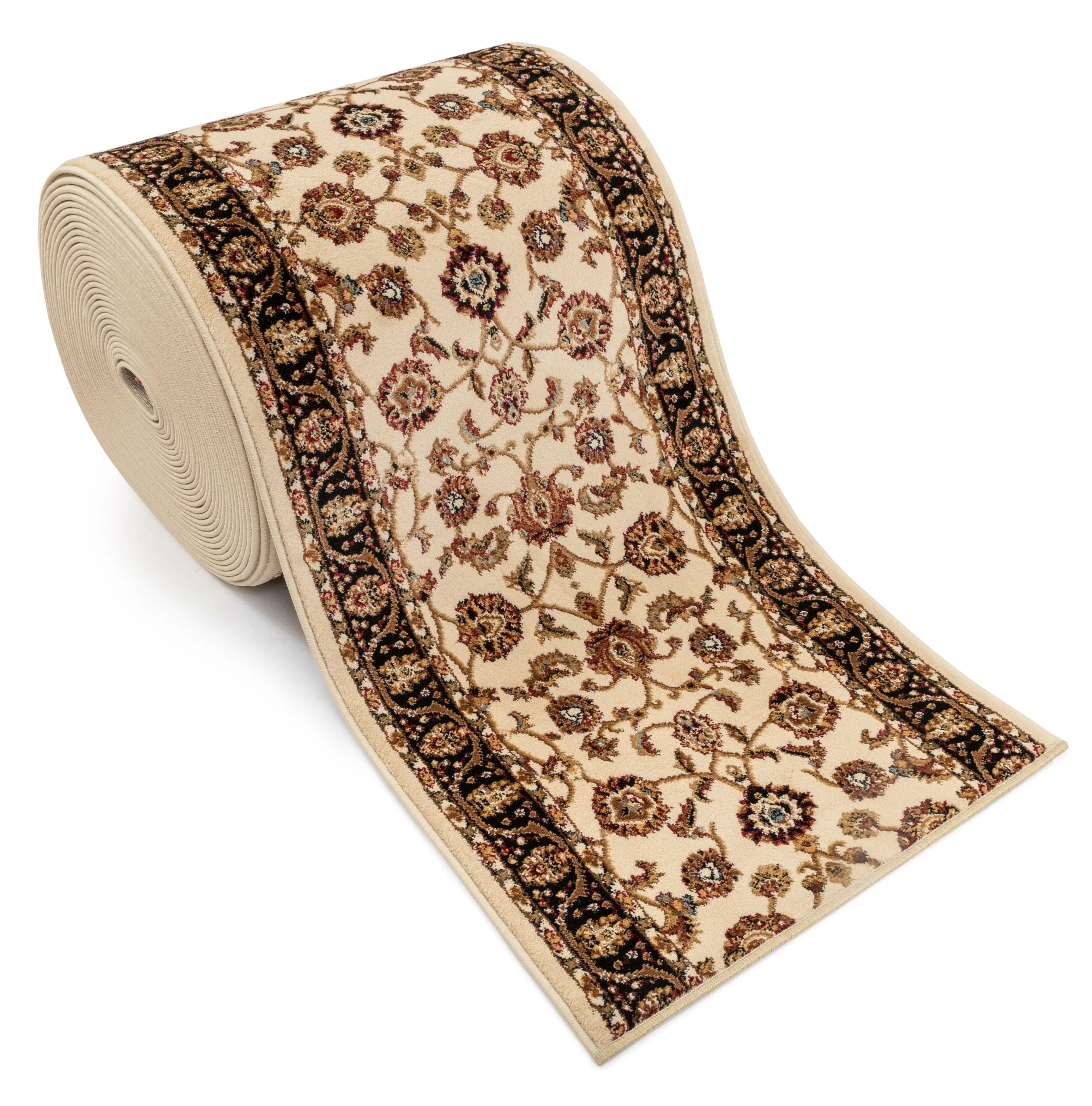 Sarouk Custom Size Runner Traditional Ivory 27 Inch Wide x Choose Your Length Hallway Runner Rug、mySite、gigharbornorthrealestate