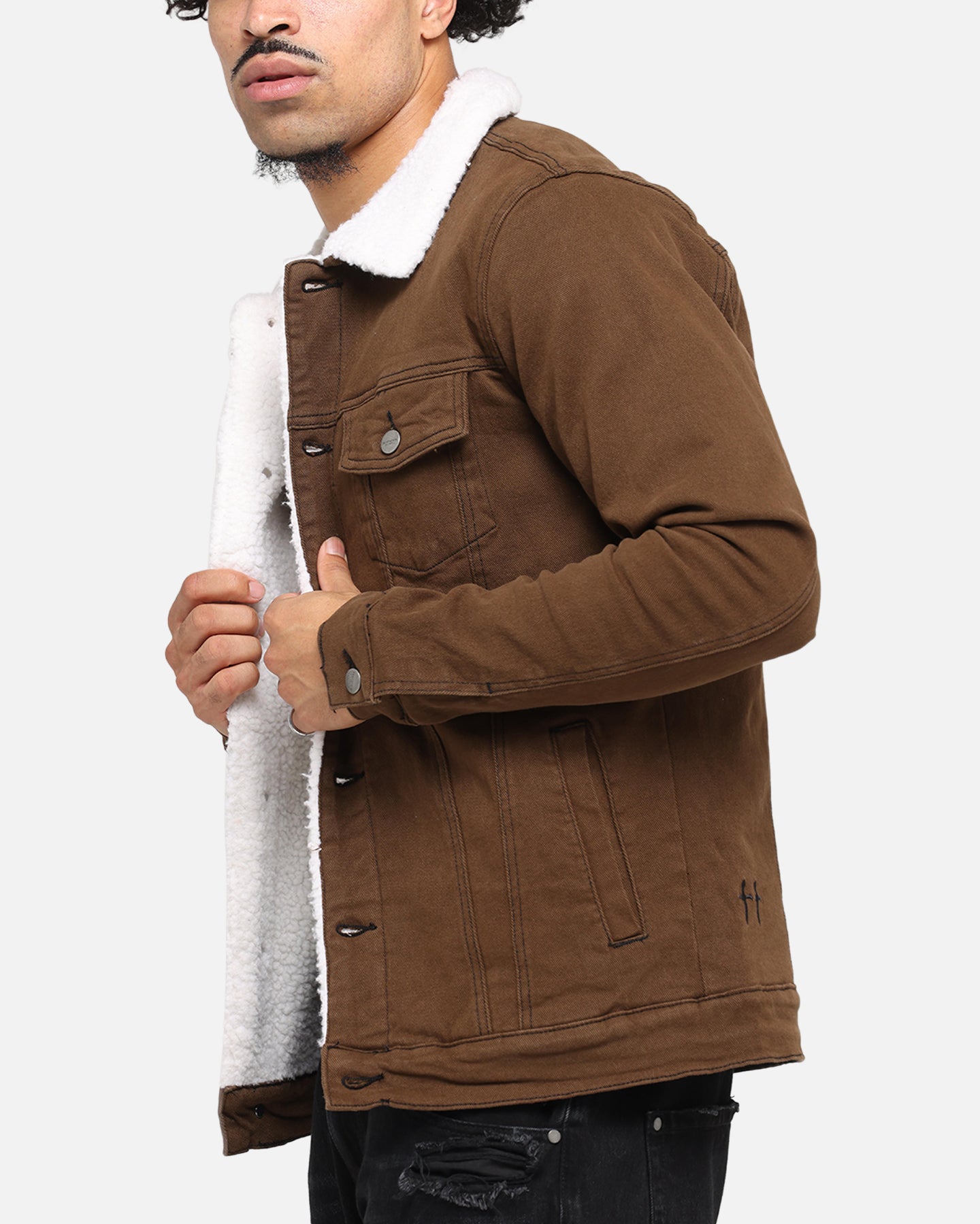 Saint Morta Sherpa Denim Jacket Vintage Brown、mySite、zt4zffjzw