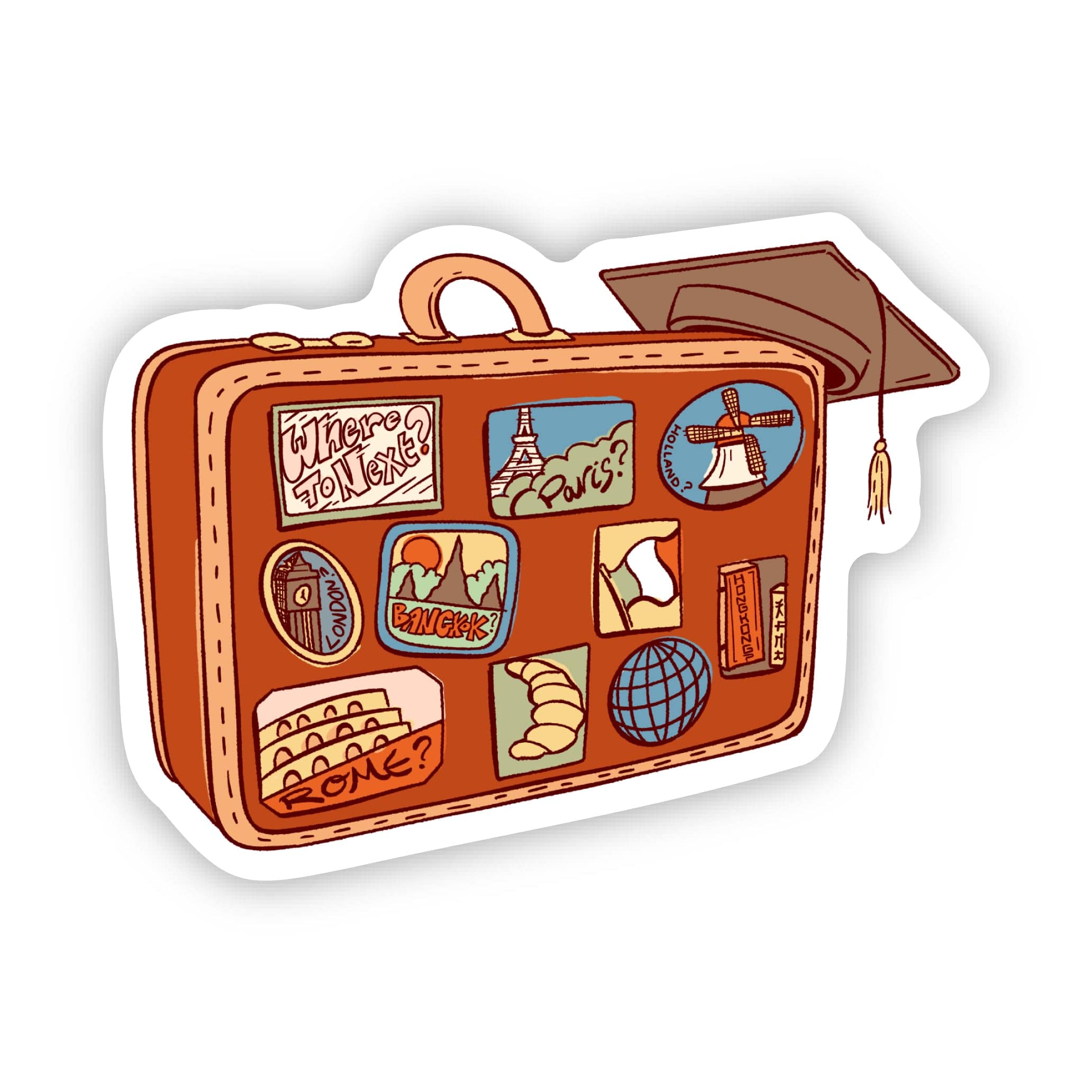  New Adventures Graduation Travel Sticker、mySite、ghnorth