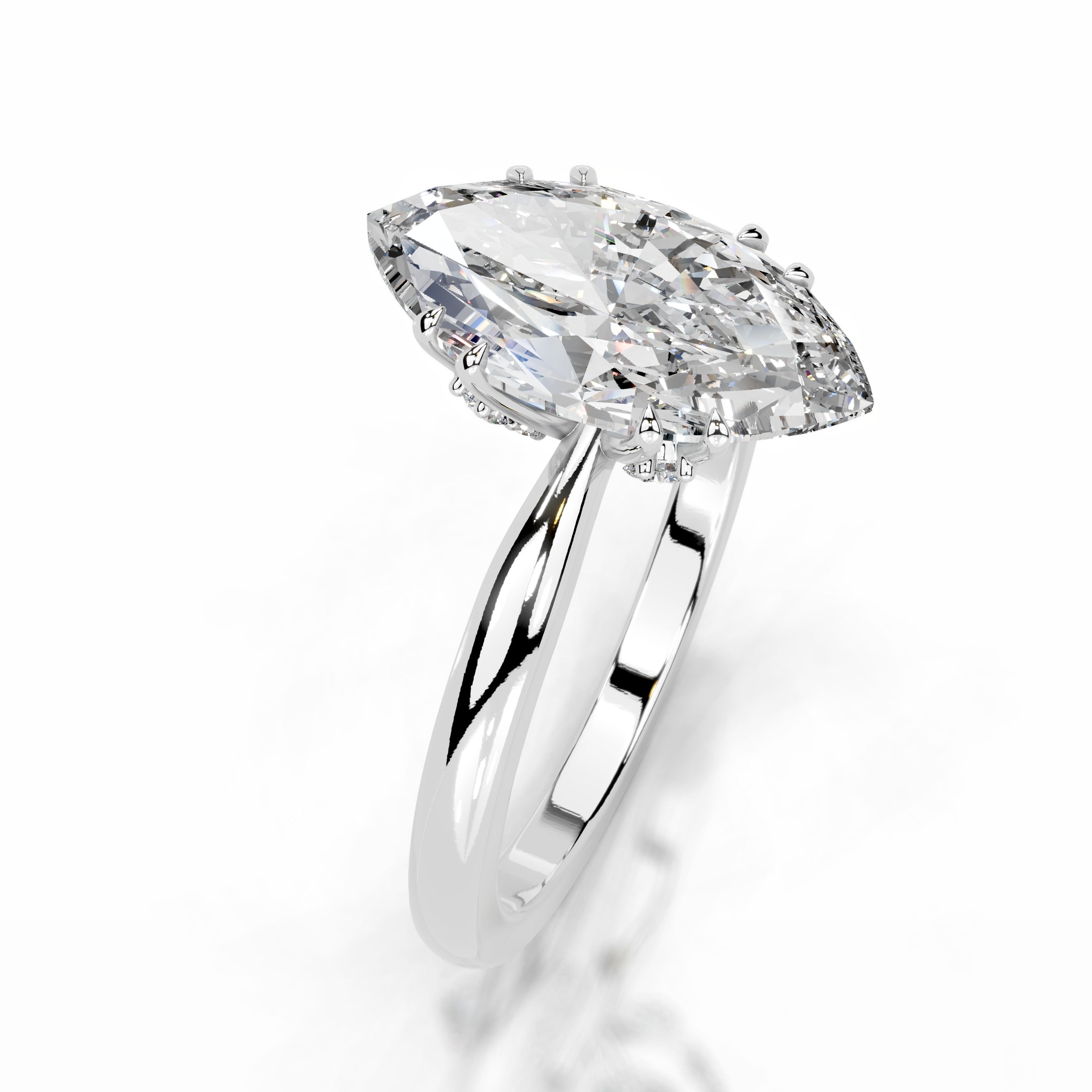Badia Diamond Engagement Ring - 18K White Gold、mySite、hinf8tx79
