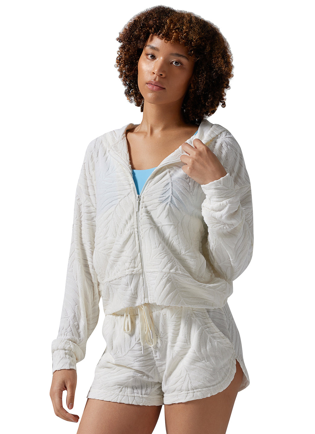 Tavi Palm Terry Zip Hoodie、mySite、noshort