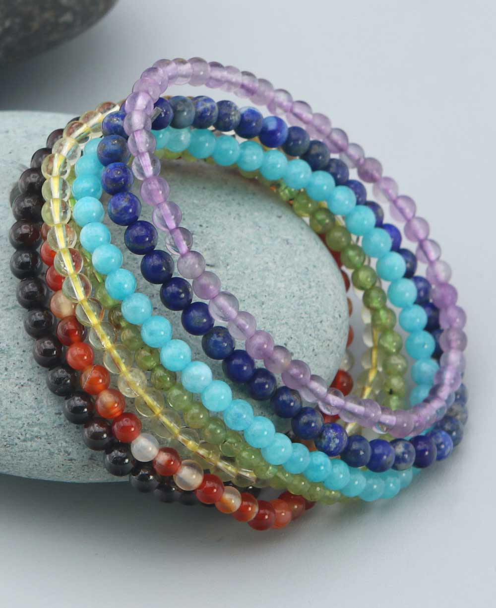 Set of 7 Chakra Energy Stretch Bracelets、mySite、topwebapps