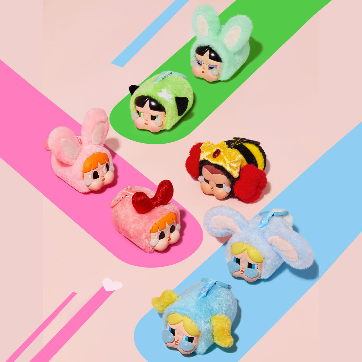  Crybaby x Powerpuff Girls Series - Vinyl Face Plush - Display (6 pcs)、mySite、greenlandpopulation