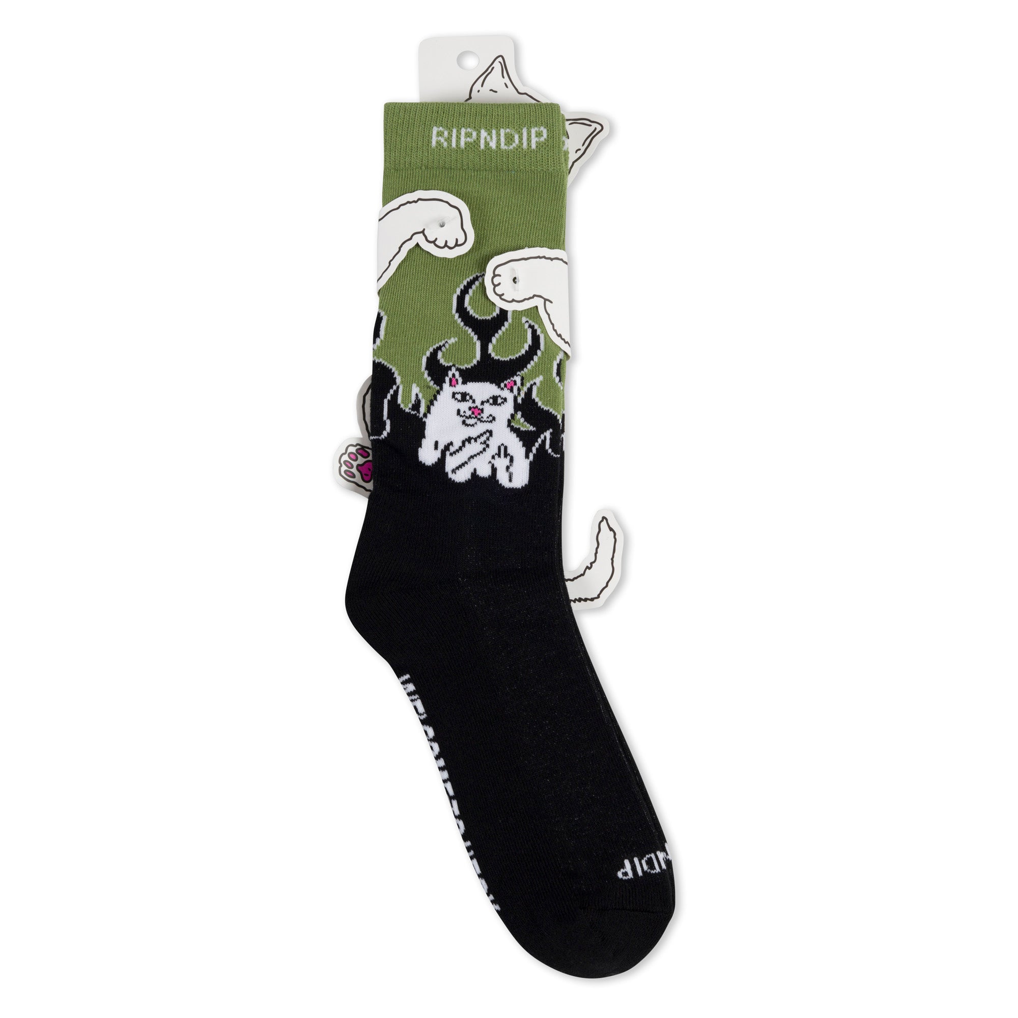 Welcome To Heck Socks (Black/Light Forest)、mySite、merchandisen