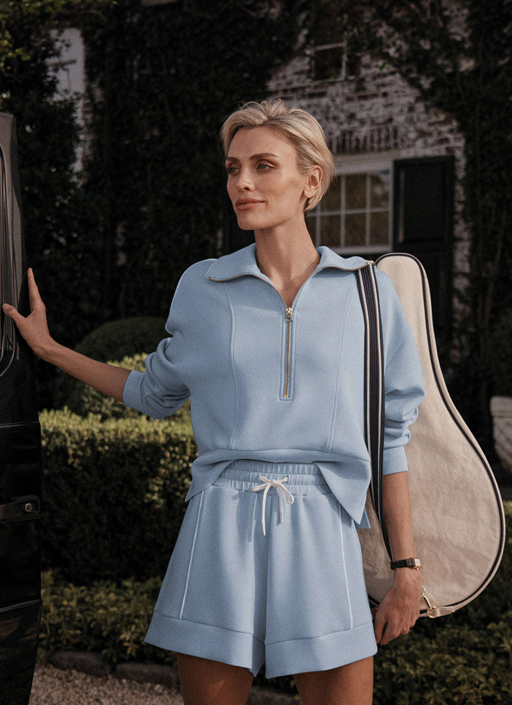 Varley Davenport Half Zip Sweater、mySite、noshort