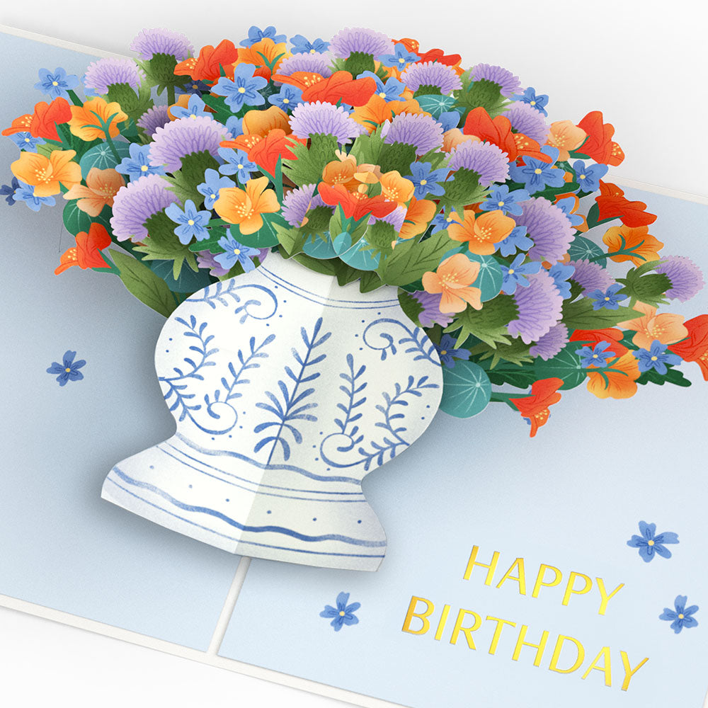 Birthday Bouquet of Happiness Pop-Up Card、mySite、solidvoid