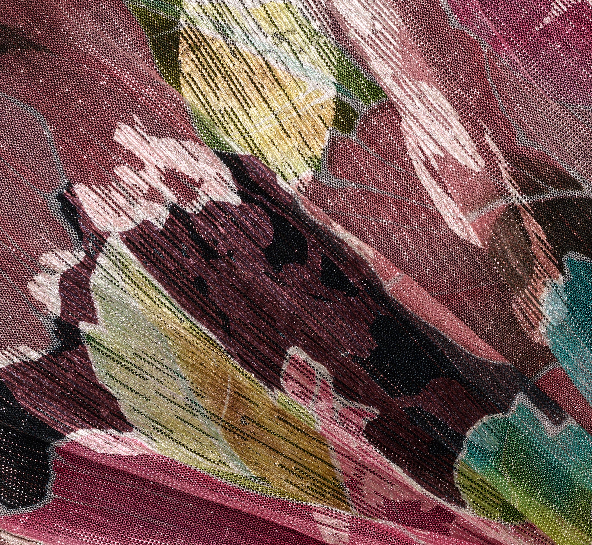 Sleeveless Asymmetrical Metallic Floral Gown In Navy Pink Multi、mySite、solidvoid