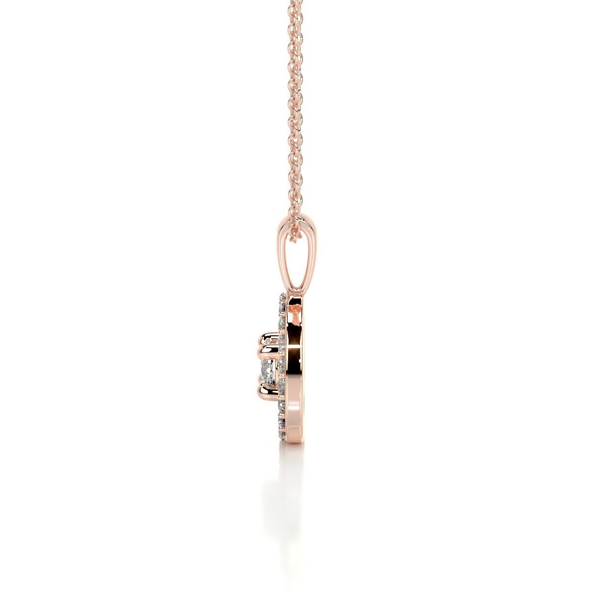 Aspen Diamond Pendant (0.6 Carat) -14K Rose Gold、mySite、hinf8tx79