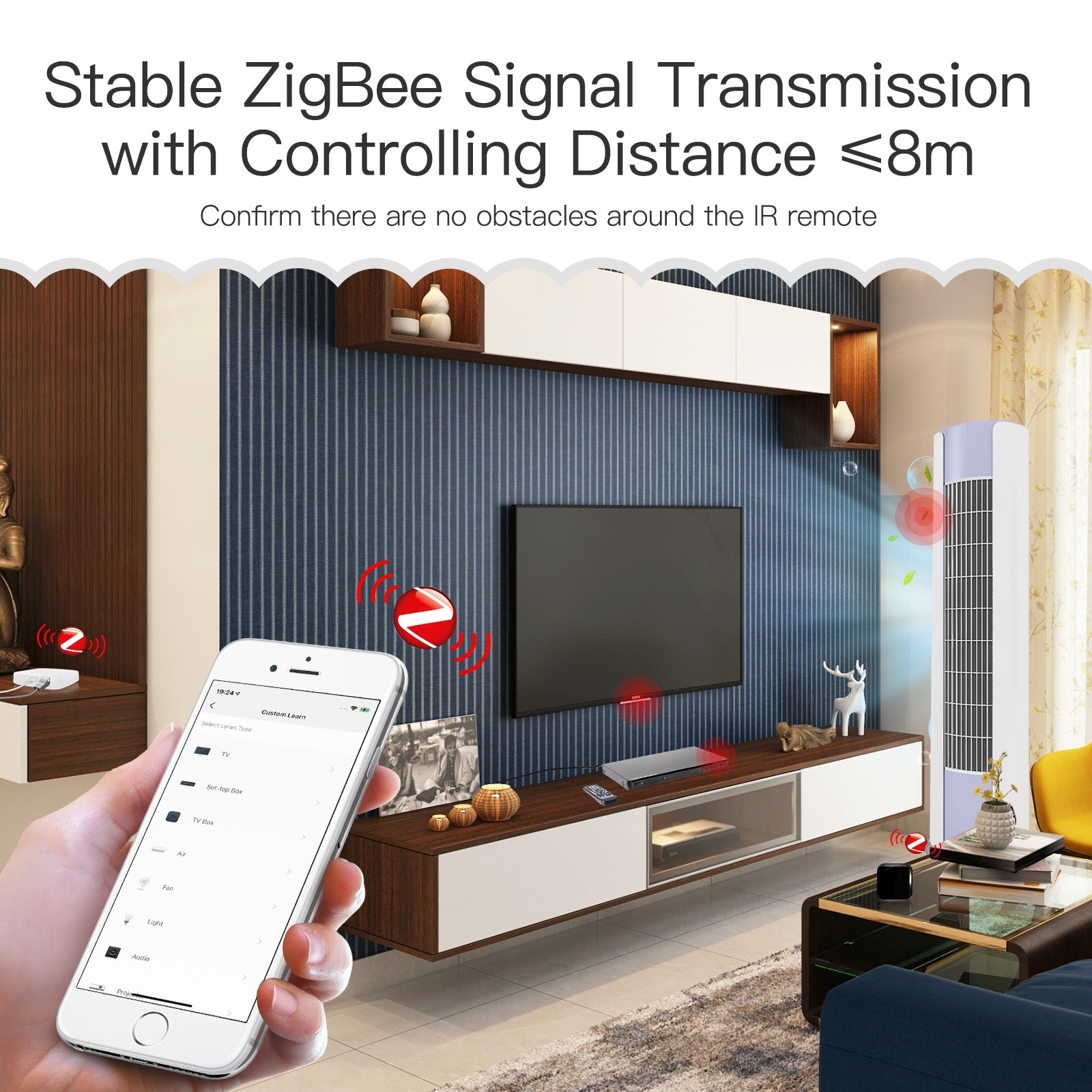 Tuya ZigBee Smart IR Remote Control Universal Infrared Remote Controller for AC TV DVD、mySite、fannypackpong