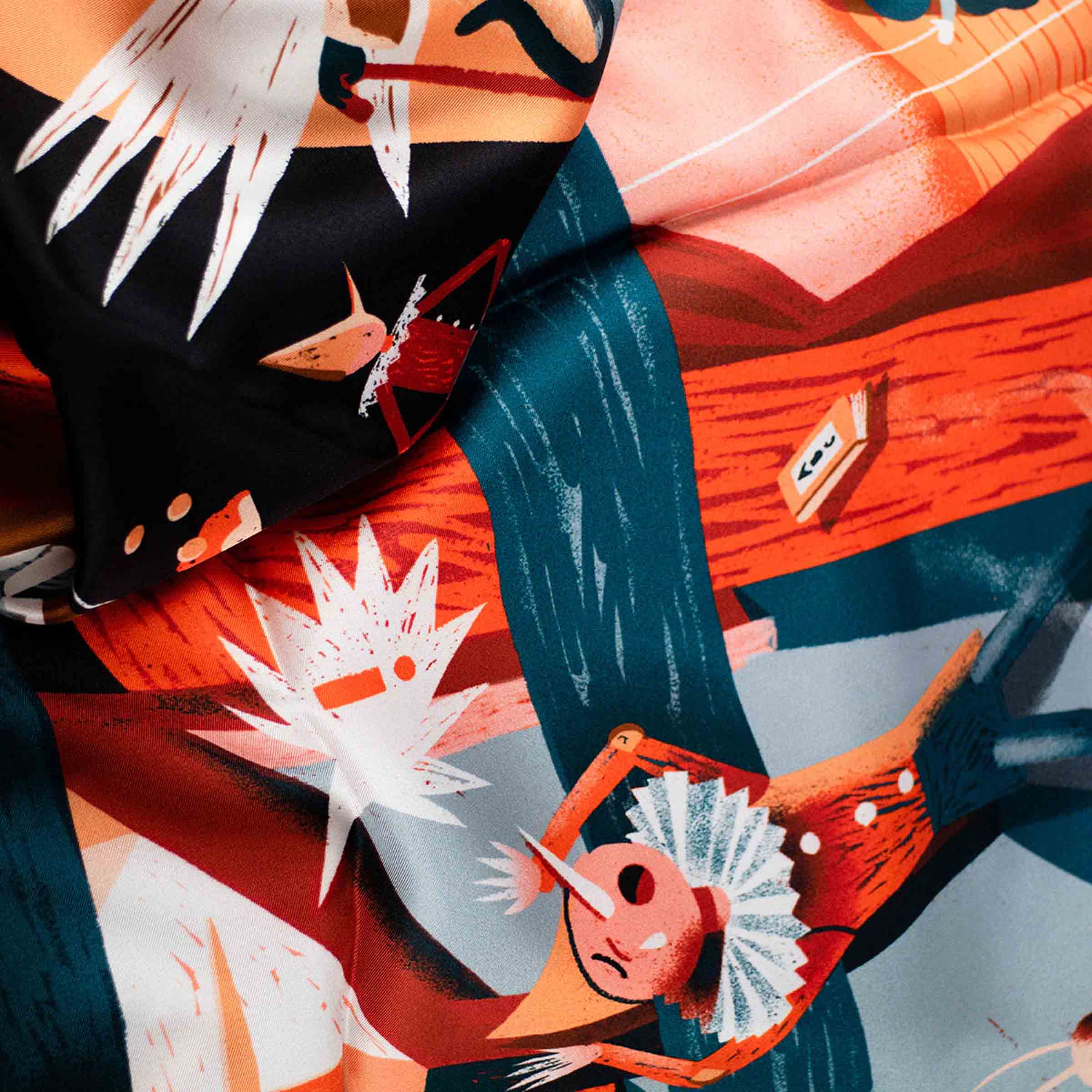 Silk and Cashmere Stole PINOCCHIO by Marco Brancato for Orequo、mySite、neckold