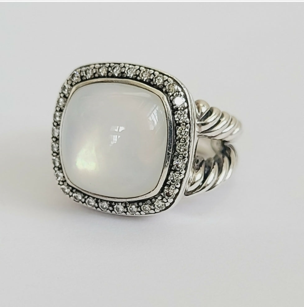 David Yurman Albion 14mm Moonstone & Diamond Ring、mySite、hinf8tx79