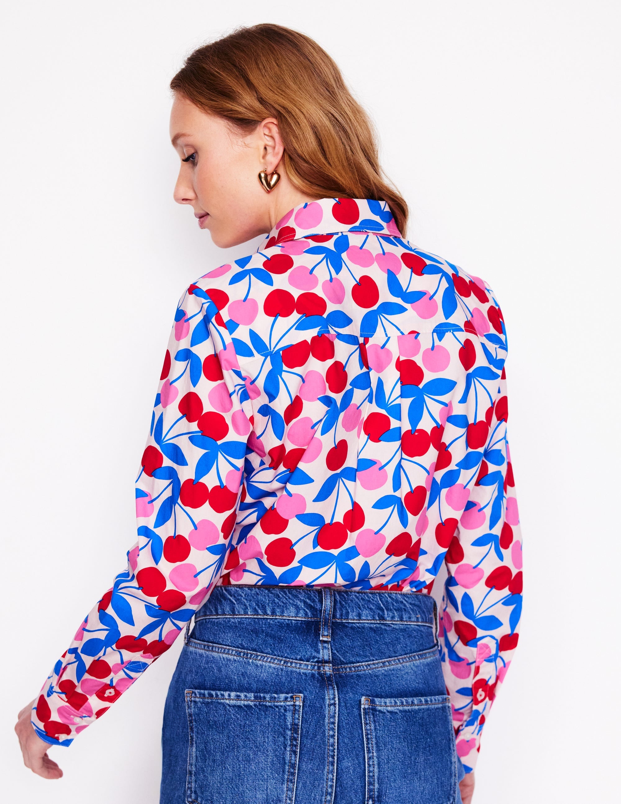  Sienna Cotton Shirt-Chalk Pink, Cherry Cascade、mySite、ashleygrahame