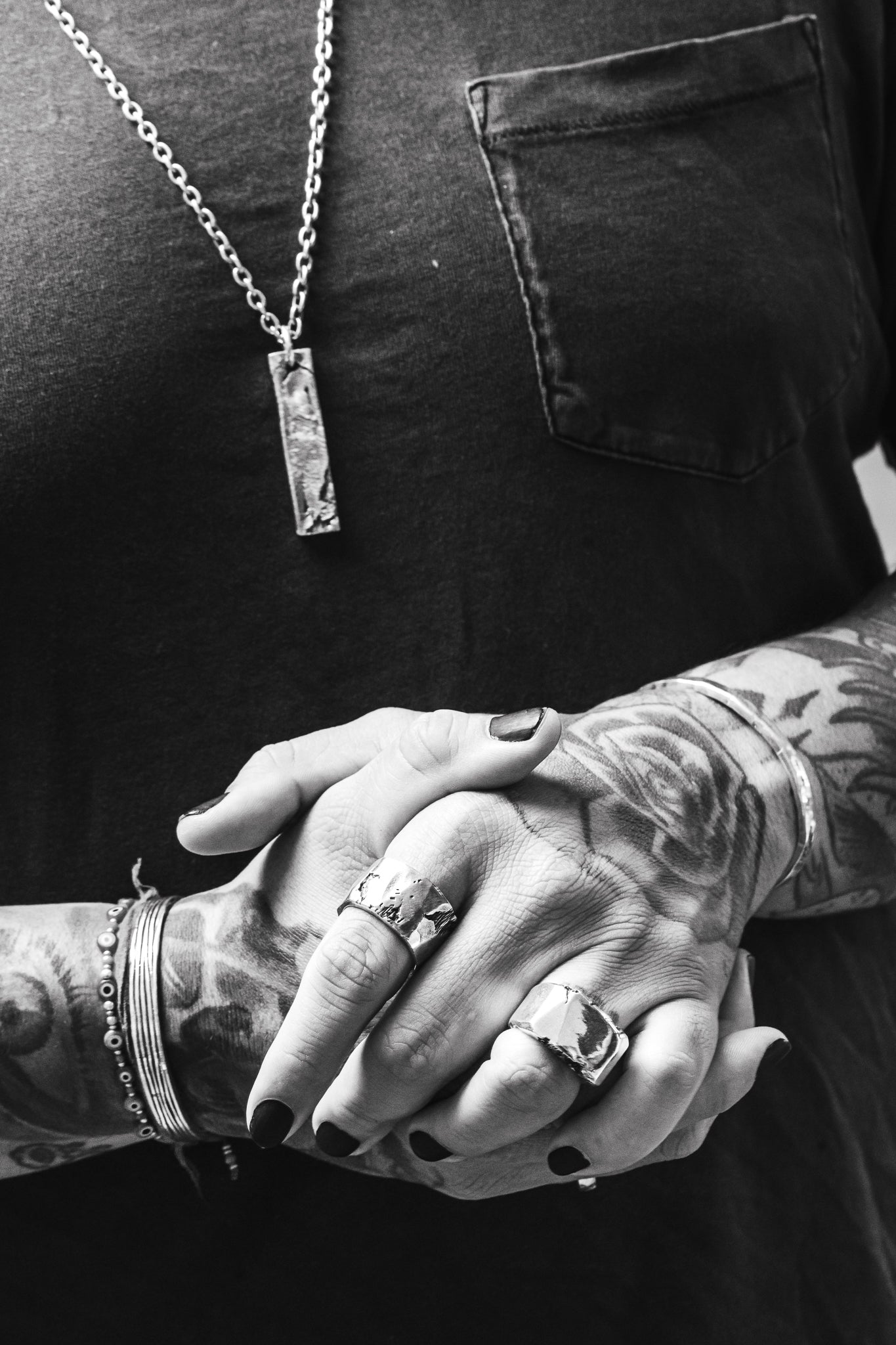  Faces Ring in Oxidized Silver、mySite、merchandisen