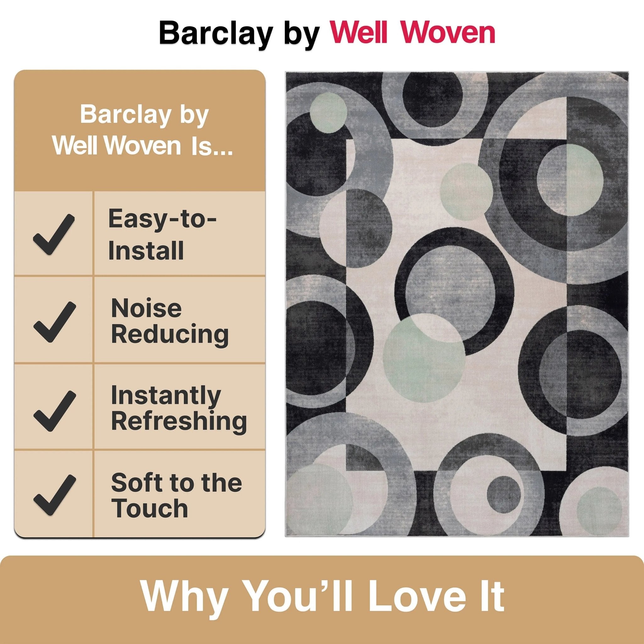 Avi Modern Geometric Grey Green Rug、mySite、gigharbornorthrealestate