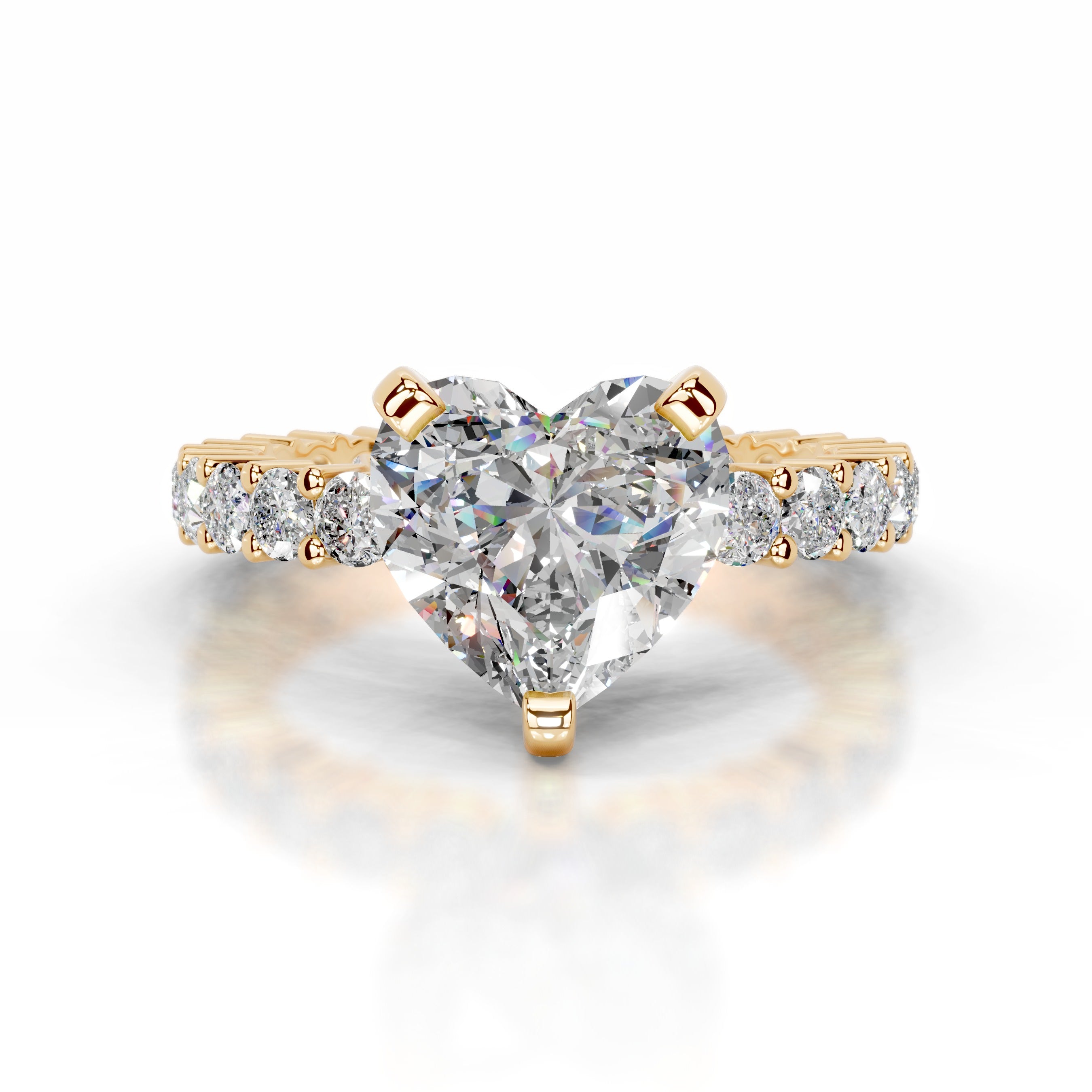 Jenna Moissanite & Diamonds Ring - 18K Yellow Gold、mySite、hinf8tx79