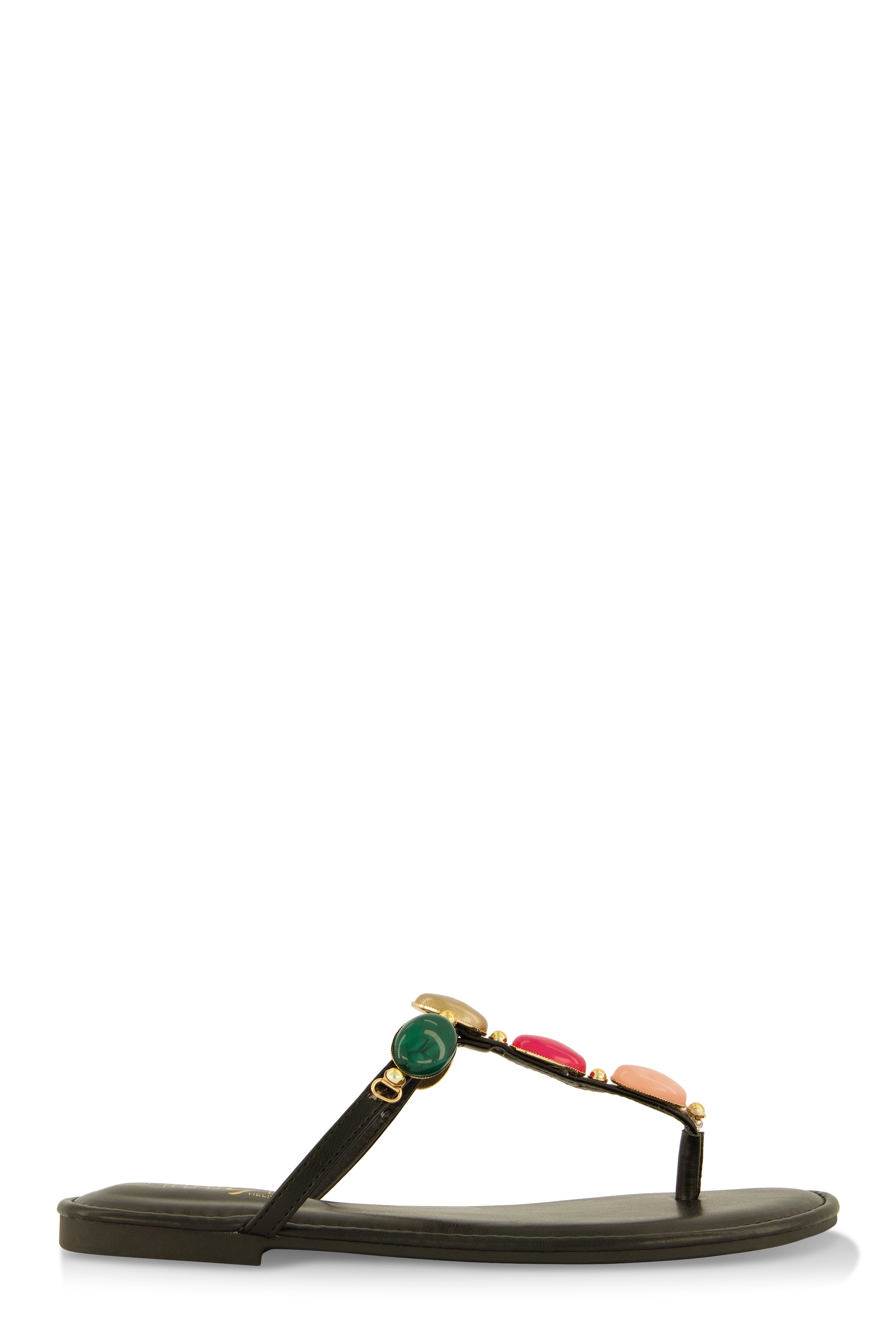 Boho Gemstone Thong Slide Sandals、mySite、camillekostekn