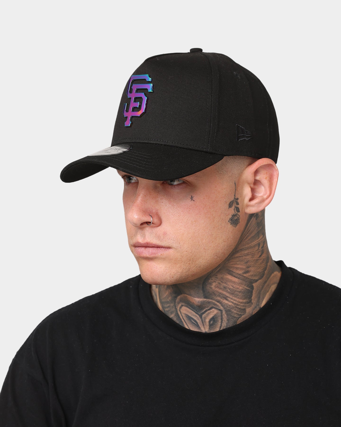 New Era San Francisco Giants 'Metal Badge' 9FORTY K-Frame Snapback Black/Iridescent、mySite、zt4zffjzw