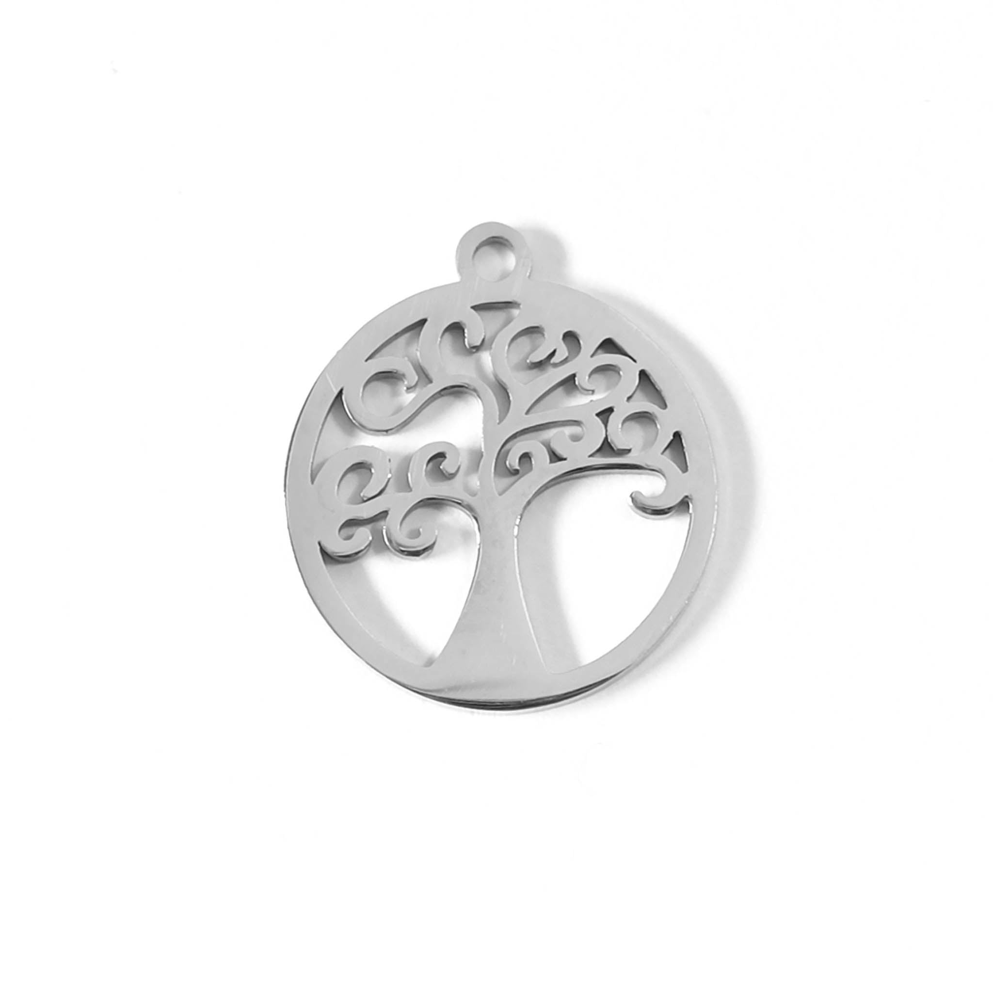 18K Gold PVD Stainless Steel Tree Of Life Charm / PDL0036、mySite、dreamappss