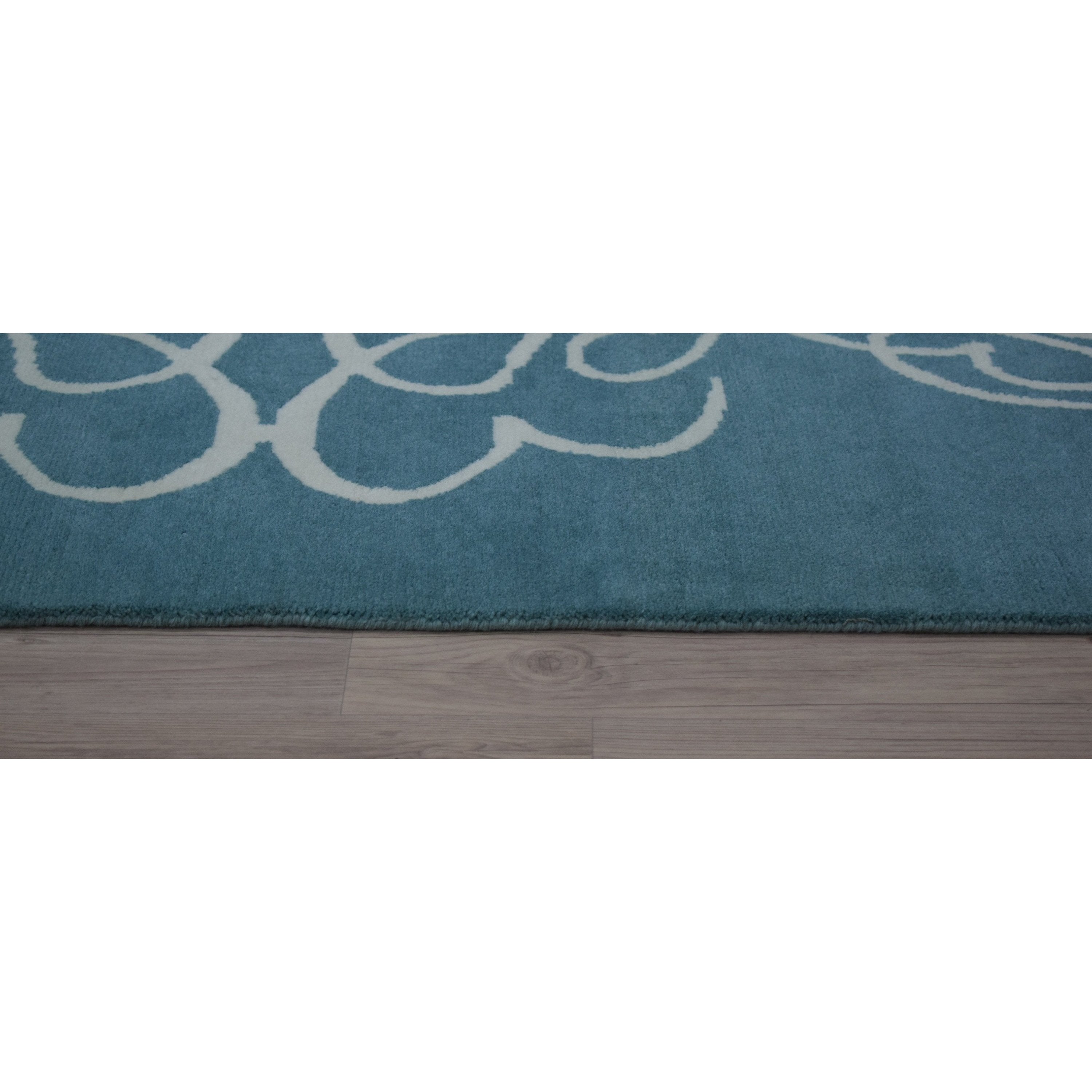 Take a Chance on Me Aqua Wool Handknotted Rug、mySite、gigharbornorthrealestate