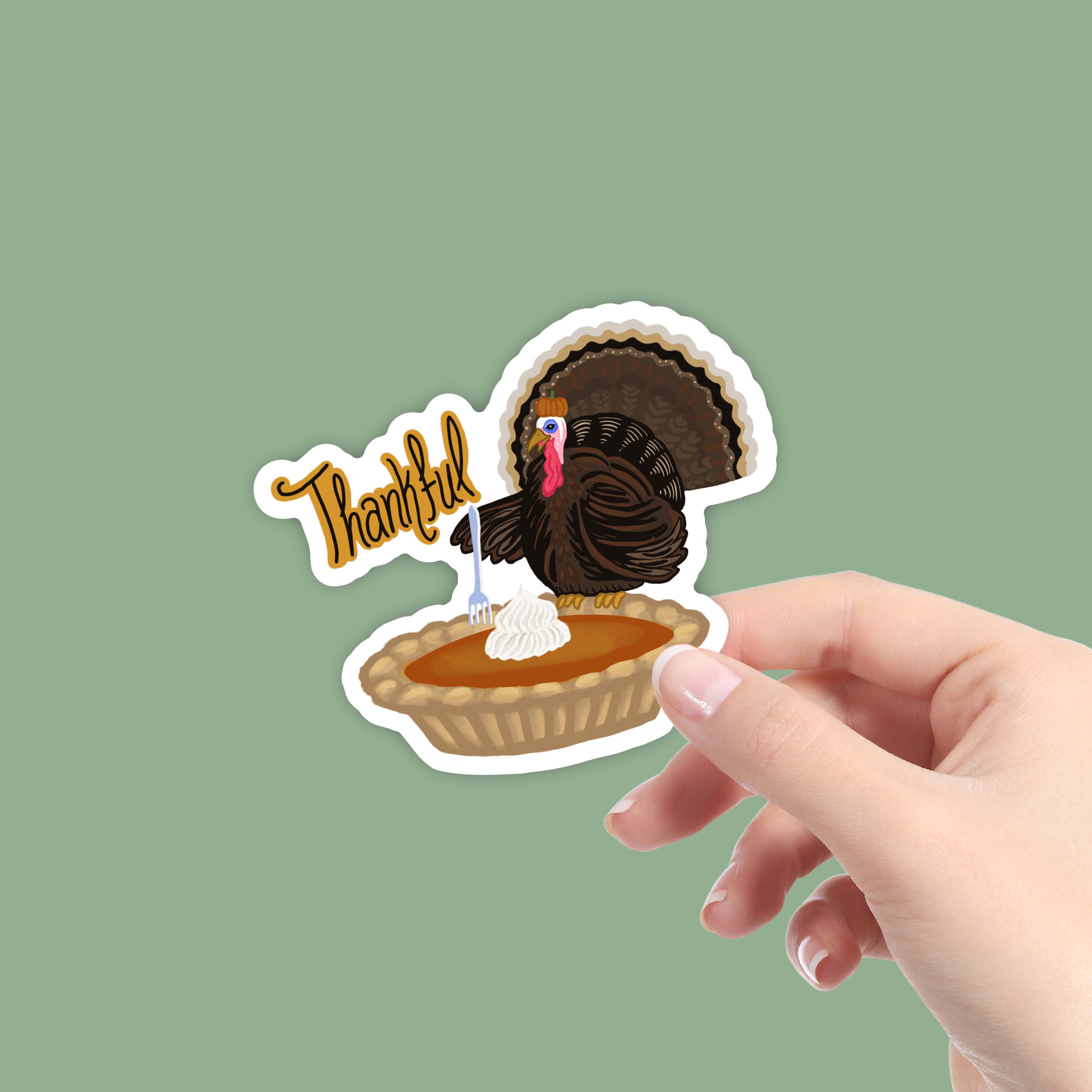 Thankful Turkey - Holiday Sticker、mySite、ghnorth