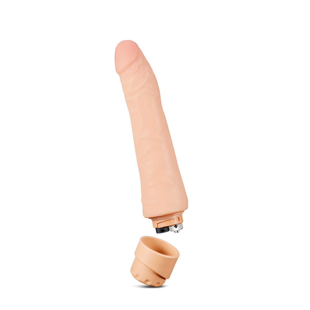 X5 Plus By Blush® | Mambo Vibe Curved Beige 9.25-Inch Long Vibrating Dildo、mySite、bottomscart
