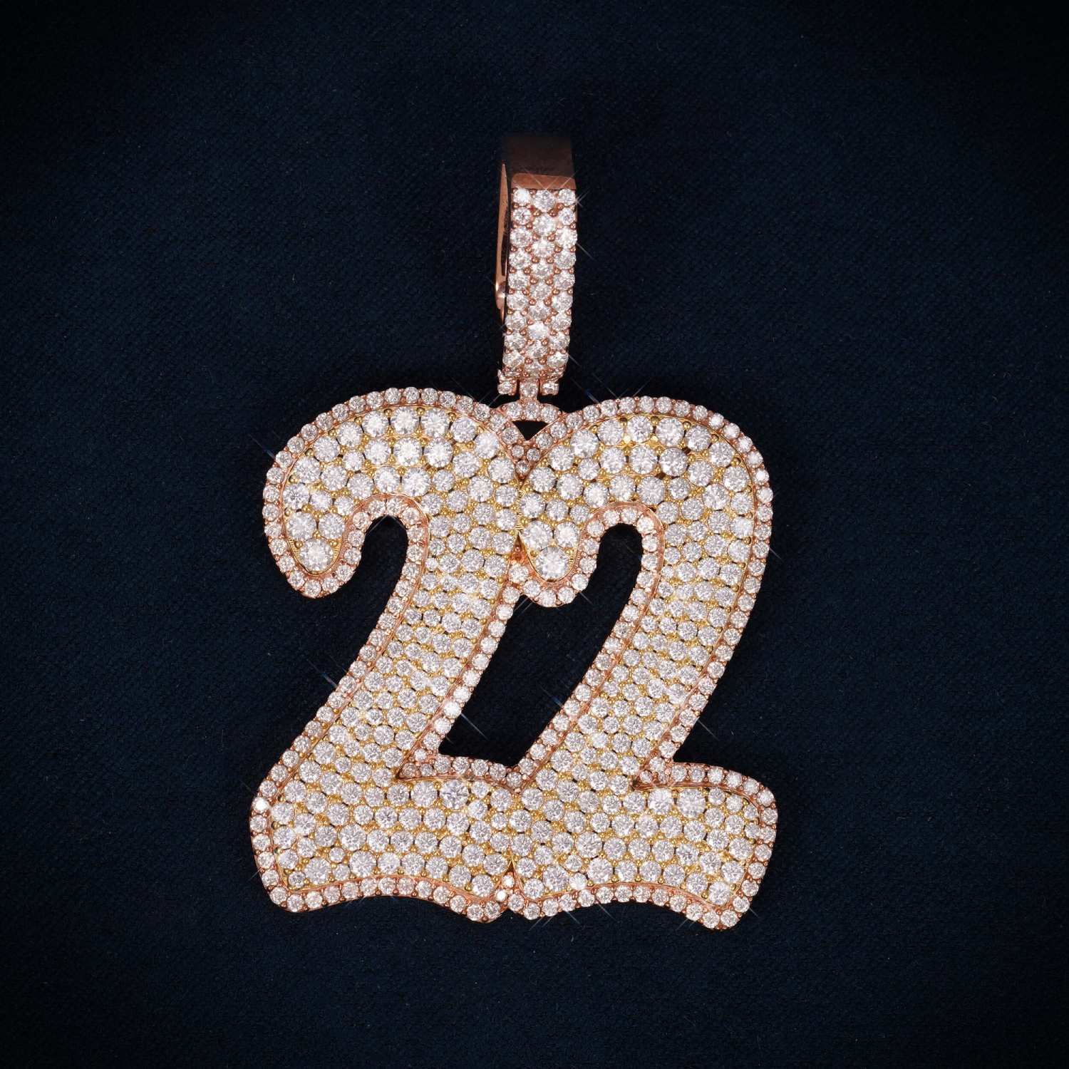 22 Custom Moissanite Pendant 14K Gold、mySite、hinf8tx79