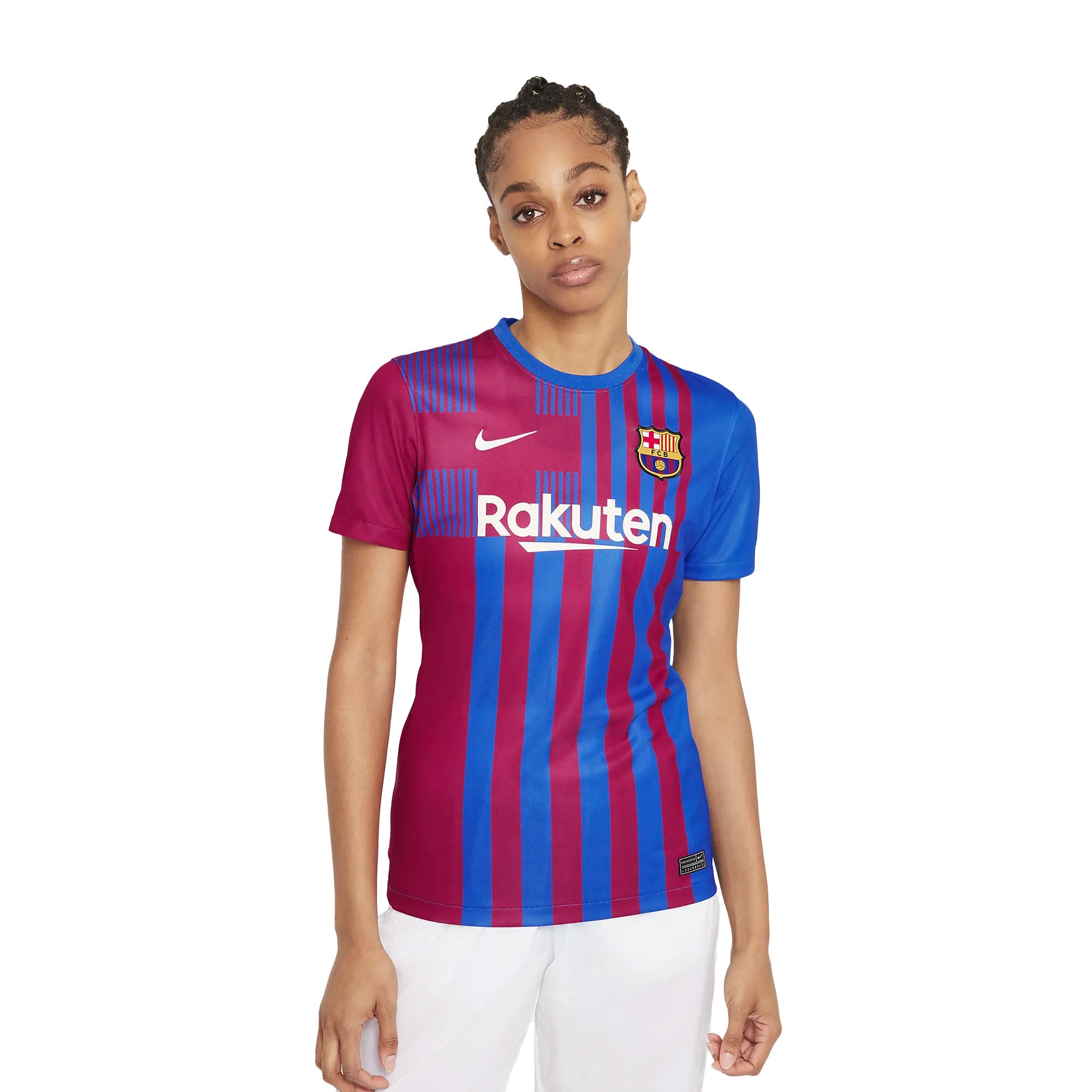 Nike Women's FC Barcelona 2021/22 Home Jersey Soar/Pale Ivory、mySite、noshort