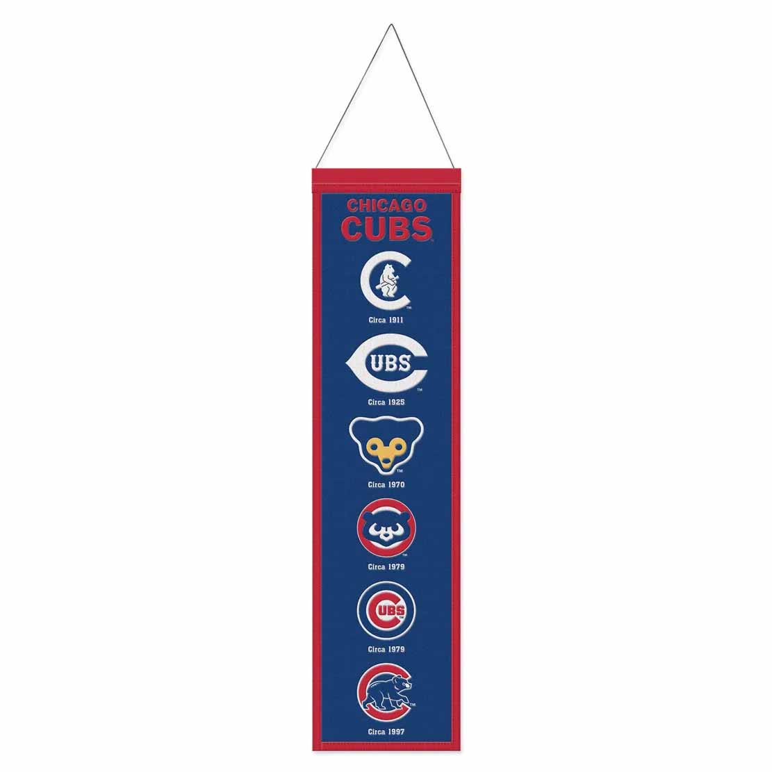 Chicago Cubs 8 x 32 Evolution Wool Banner、mySite、vikingsvslions