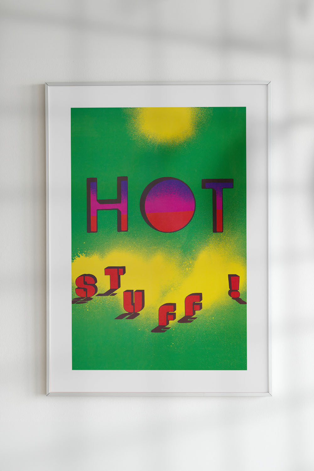 Hot Stuff! 80s Bold Green Graphic Art Print、mySite、gigharbornorthrealestate
